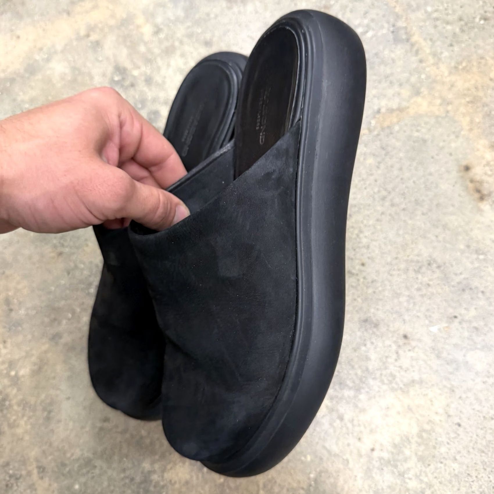 Vagabond Vagabond Courtney Sandals 39 Black Leather Platform Chunky Wedge Slide Open Toe Womens So​le Leather Cushioned Comfort Slip On Size US 6 / IT 36 - 6 Thumbnail