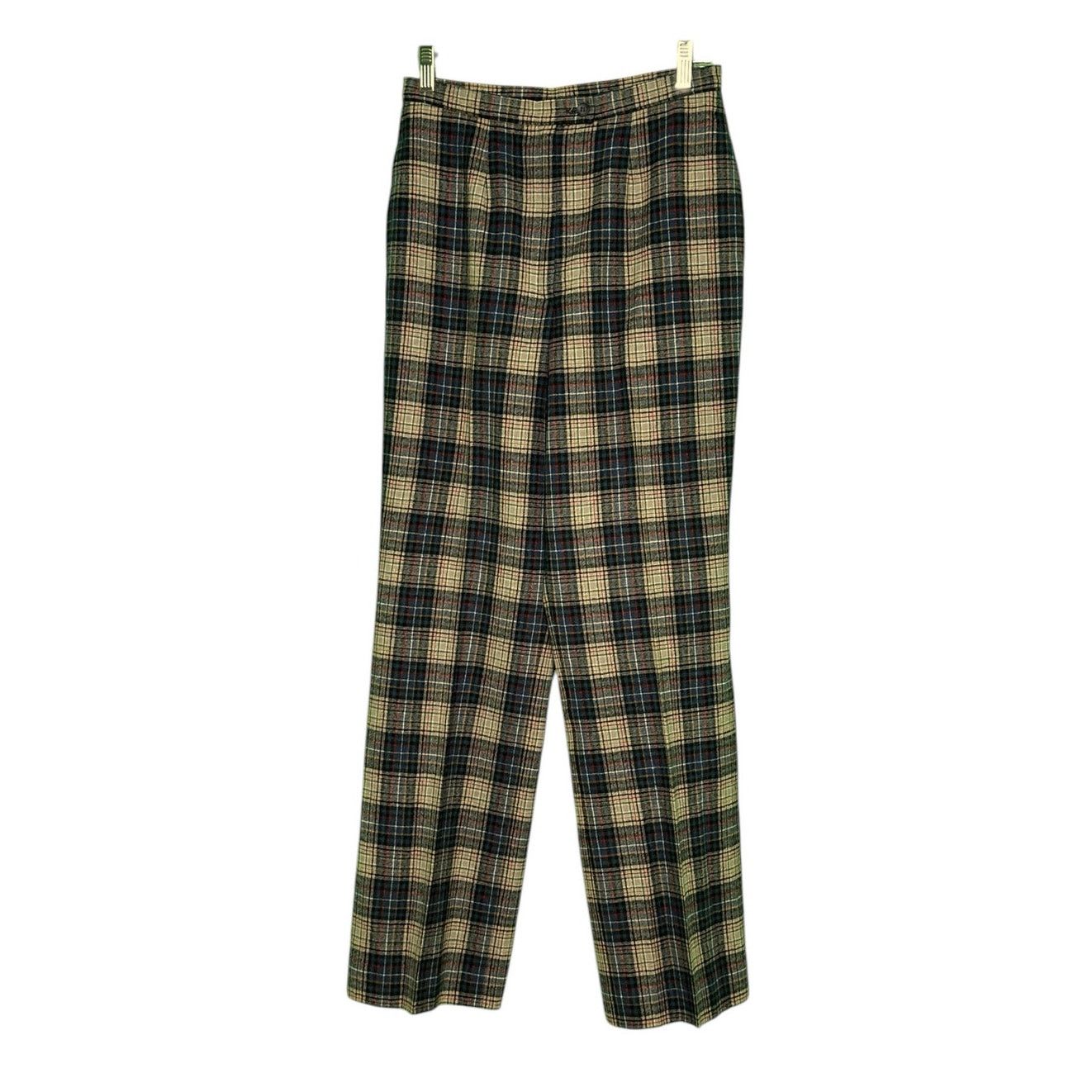 Pendleton PENDLENTON vintage blue red plaid virgin wool pants size 12 Size 34" / US 12 / IT 48 - 1 Thumbnail