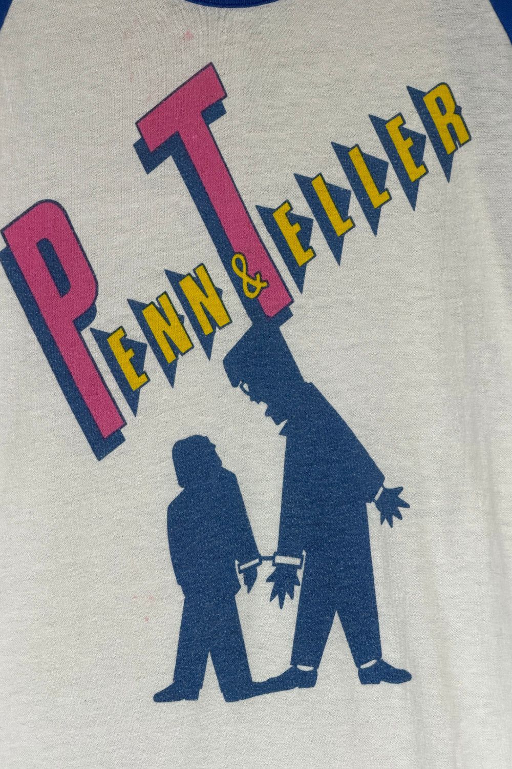 Vintage 1989 Penn & Teller Raglan Baseball Shirt XL image 6