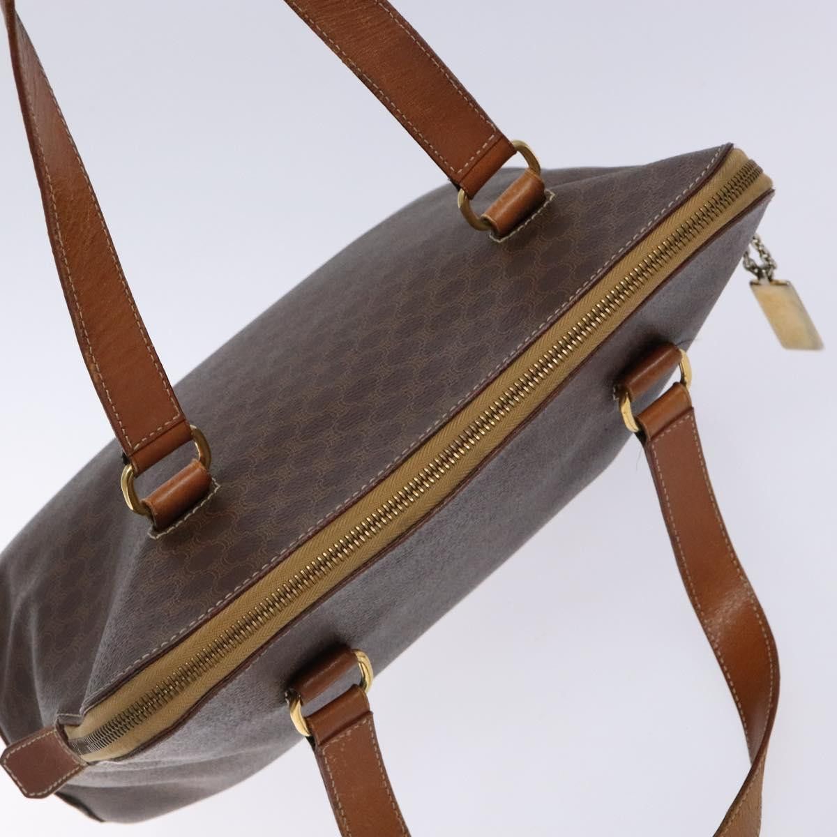 Celine CELINE Macadam Canvas Hand Bag Pvc Leather Brown Gold Size ONE SIZE - 6 Thumbnail