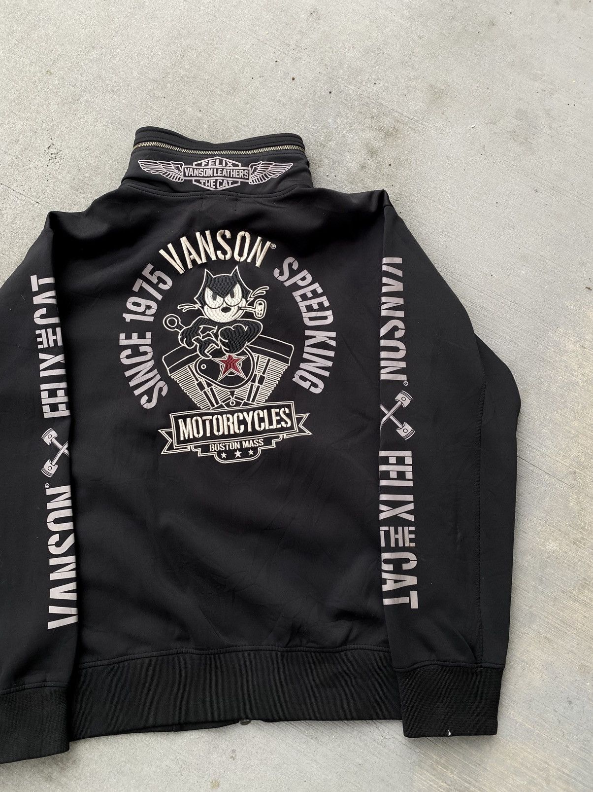 Vanson Leathers Vanson Leather X Felix The Cat Embroided Motorsport Jacket Size US L / EU 52-54 / 3 - 1 Thumbnail
