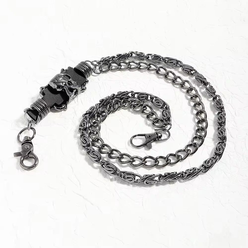 Jewelry Dark Skull Double Layers Pants Skeleton Chain Size ONE SIZE - 9 Thumbnail