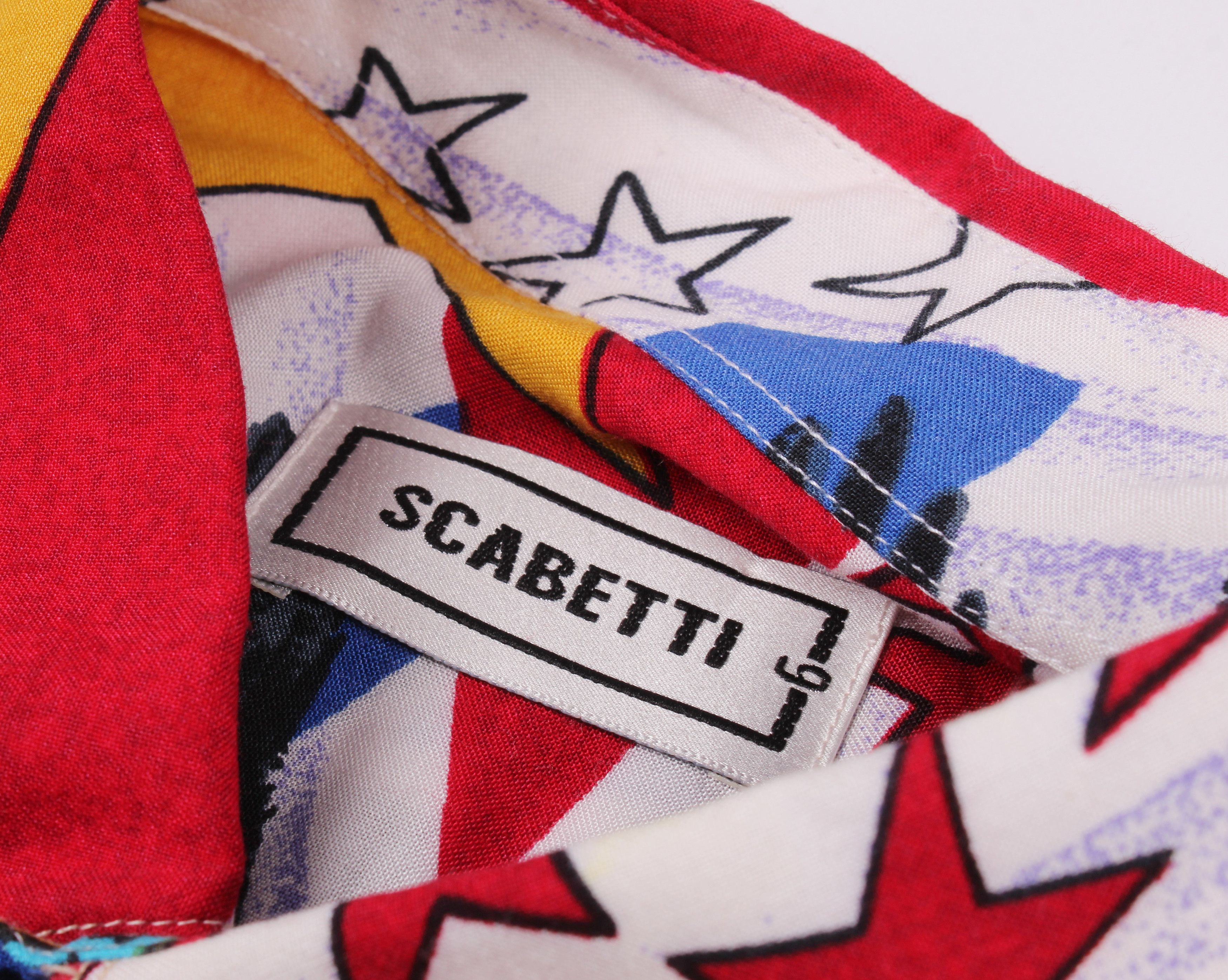 Vintage Vintage 90's Scabetti American Short Sleeve Shirt Size US L / EU 52-54 / 3 - 6 Thumbnail
