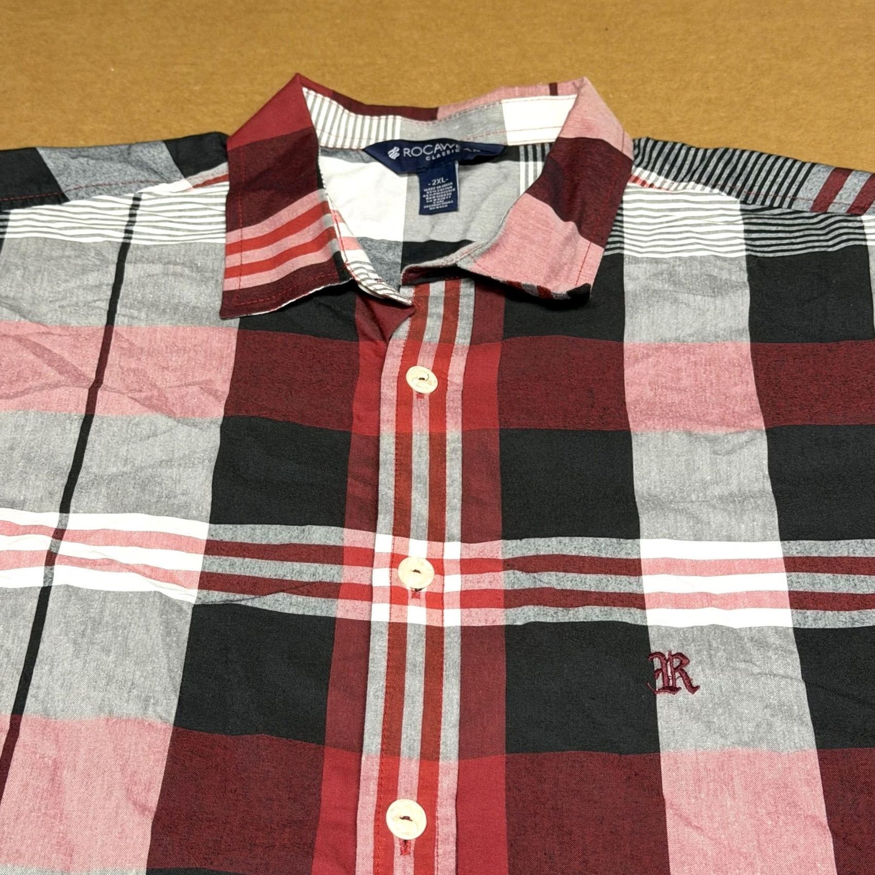 Rocawear Rocawear Shirt Mens 2XL Multicolor Plaid Long Sleeve Button Up Casual Classic Size US XXL / EU 58 / 5 - 2 Thumbnail