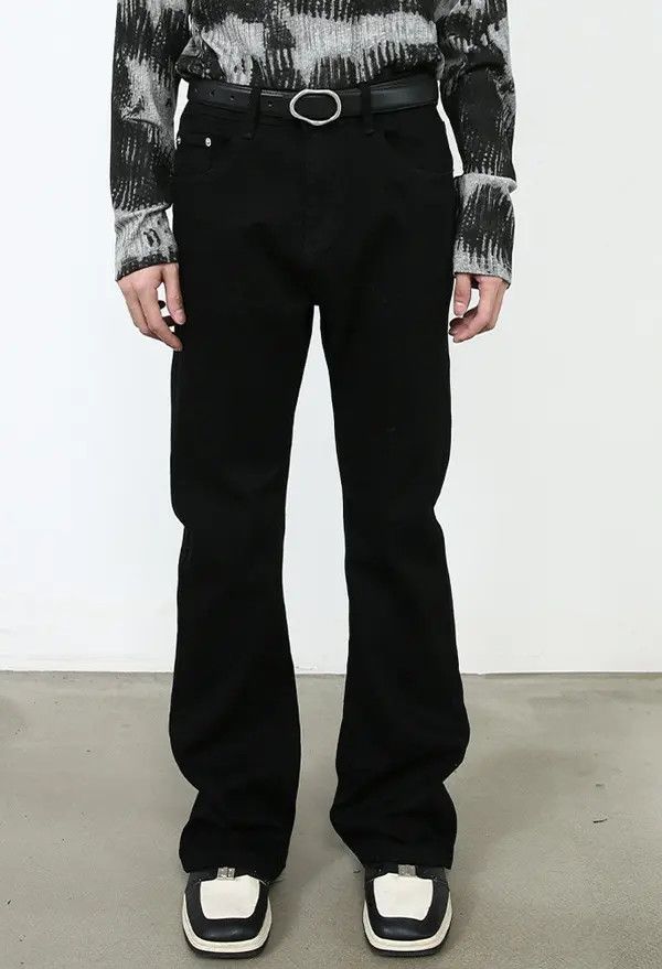 Japanese Brand Hirase x Kase Black retro all-match flared stretch jeans Size US 32 / EU 48 - 1 Thumbnail