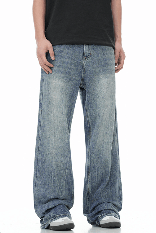 Japanese Brand × Jean American retro washed cracked cleanfit allmatch flared jeans Size US 34 / EU 50 - 3 Thumbnail