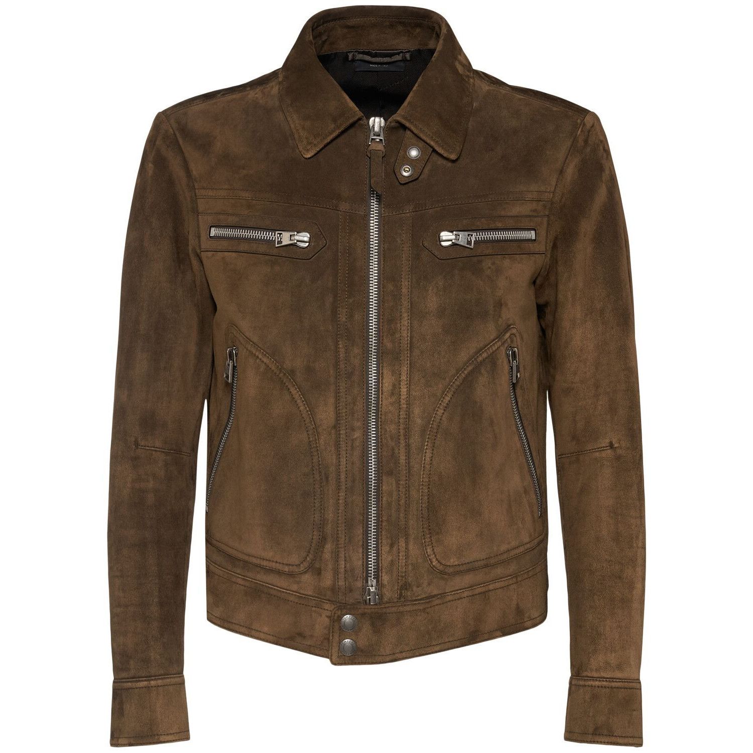 Tom Ford TOM FORD Dark Olive Suede Jacket New & Authentic (Men's size Size US XL / EU 56 / 4 - 1 Thumbnail
