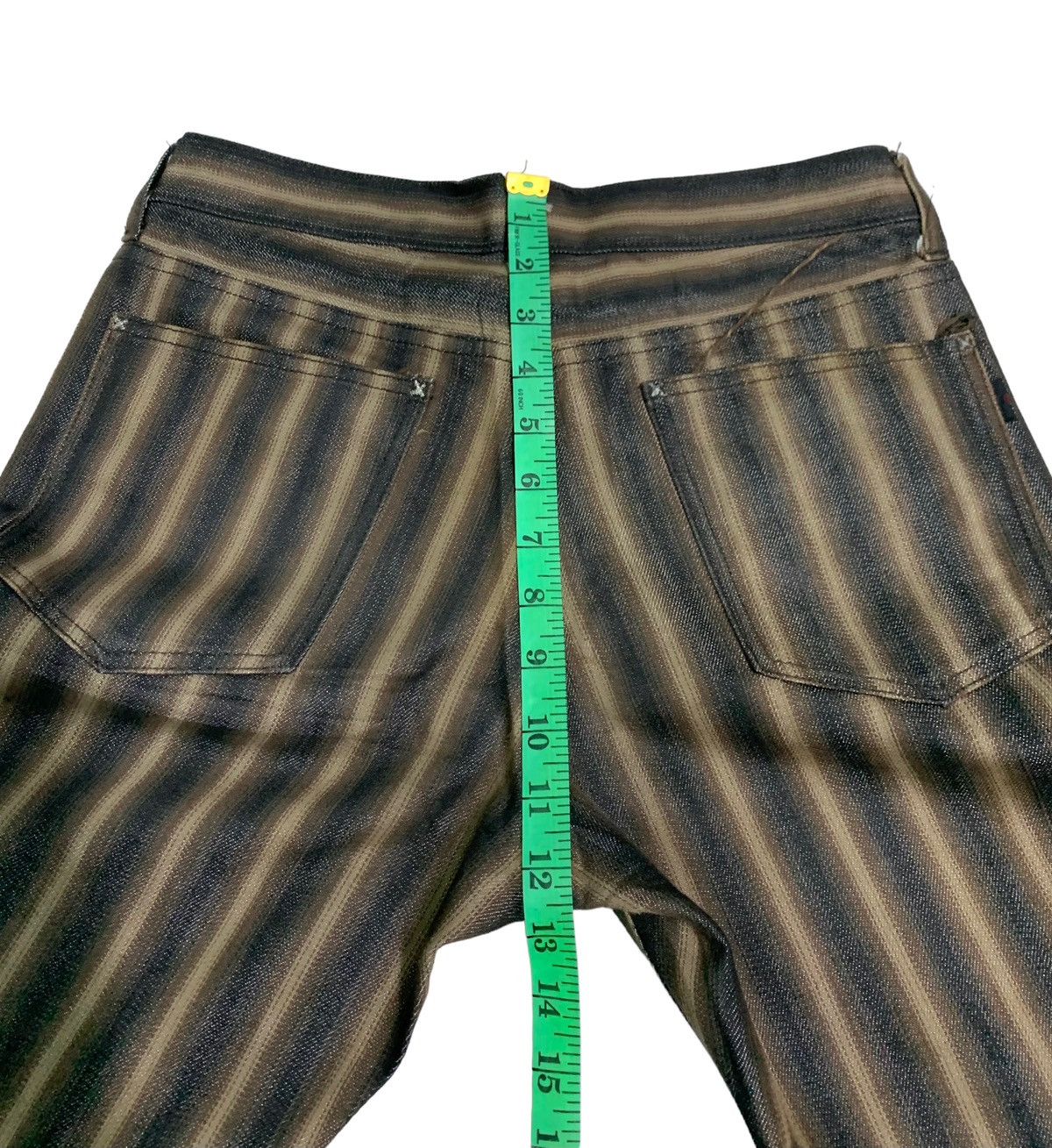 Japanese Brand 🔥Rare Vintage Wild Khakis Brown Stripes Flare Pants Size US 30 / EU 46 - 14 Thumbnail