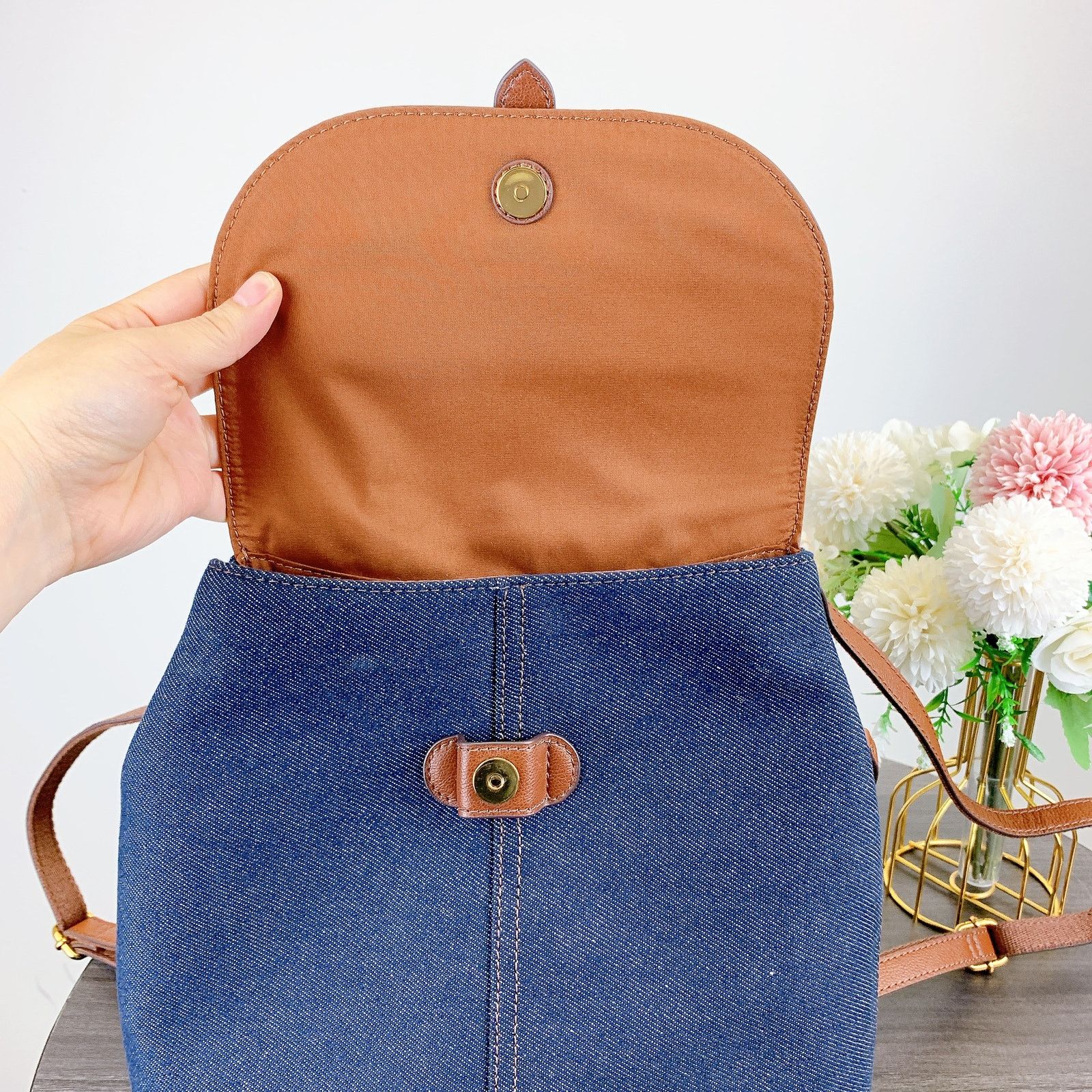 Fossil Fossil SHB3208423 Emery Backpack IN DENIM Size ONE SIZE - 7 Thumbnail