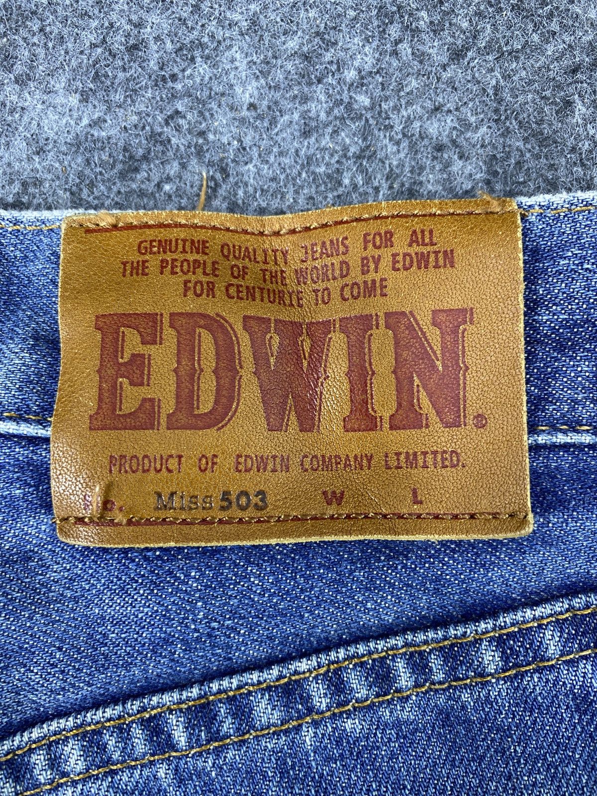 Edwin × Japanese Brand Edwin Miss 503 Blue Wash Jeans - J1118 Size US 26 / EU 42 - 14 Thumbnail