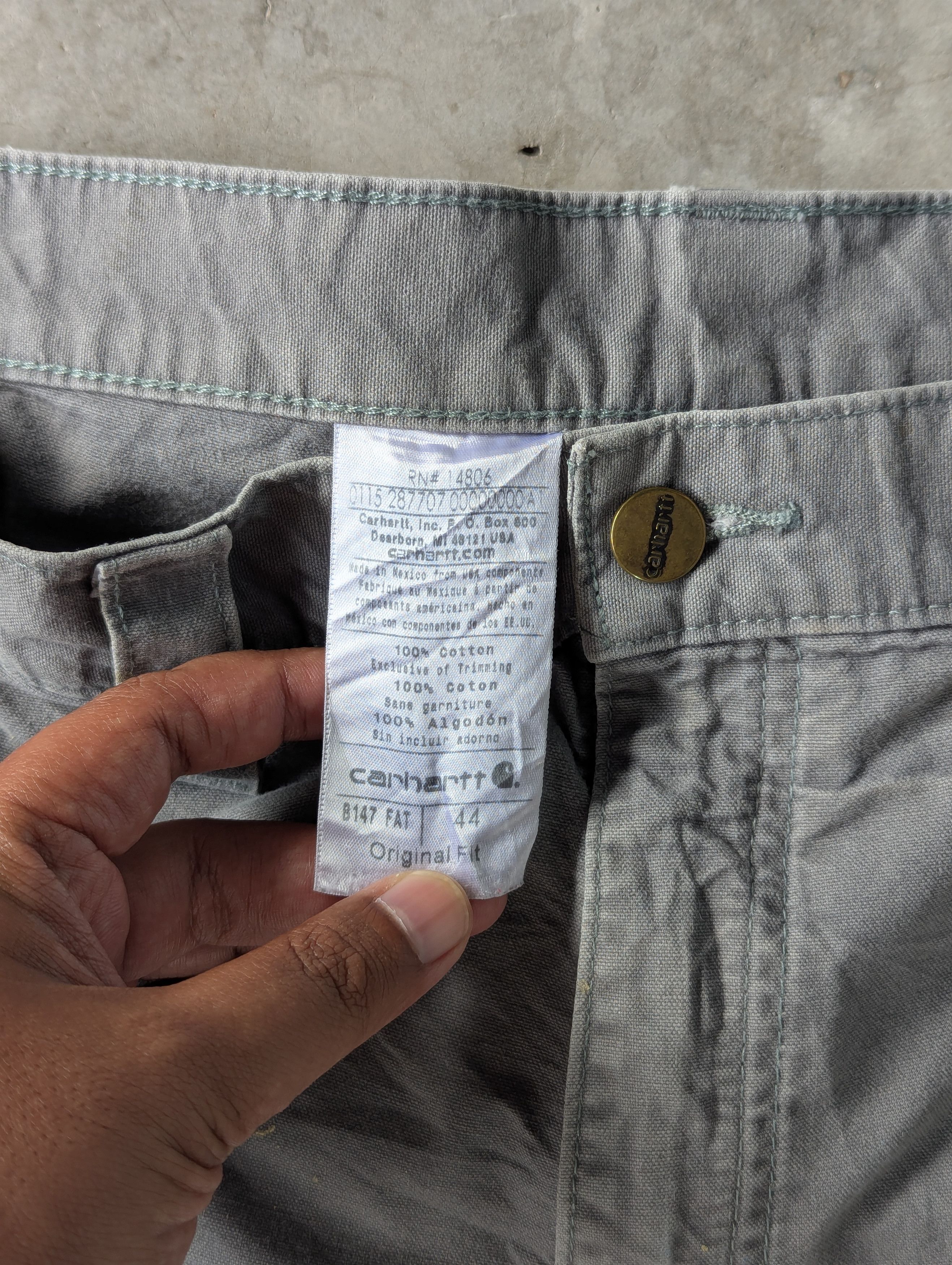 Carhartt Distressed Faded Paint Gray Carhartt Short Cargo Pants Baggy Size US 42 / EU 58 - 8 Thumbnail