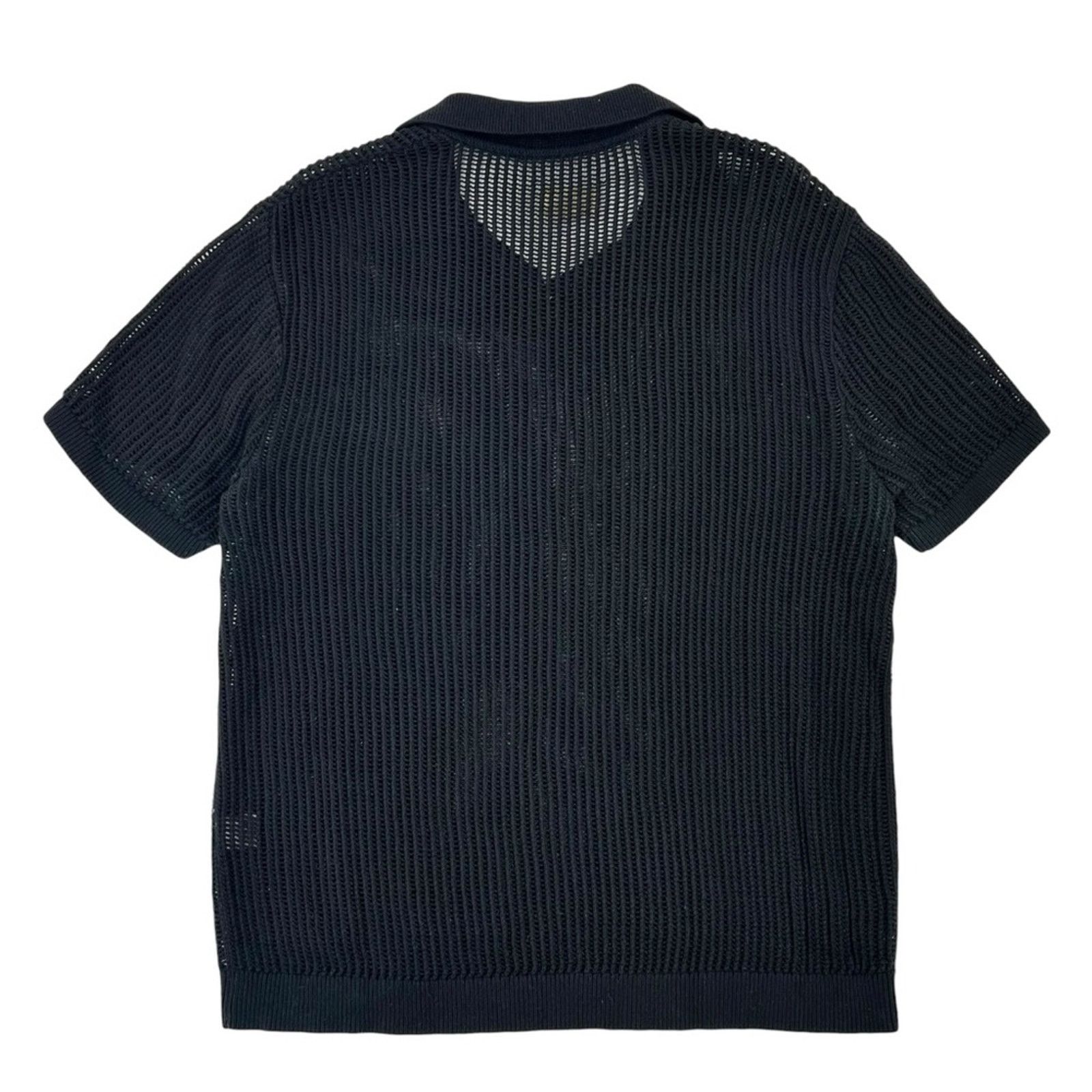 Aime Leon Dore Black Mesh Knit Short Sleeve Polo Collar Shirt Size US M / EU 48-50 / 2 - 2 Thumbnail