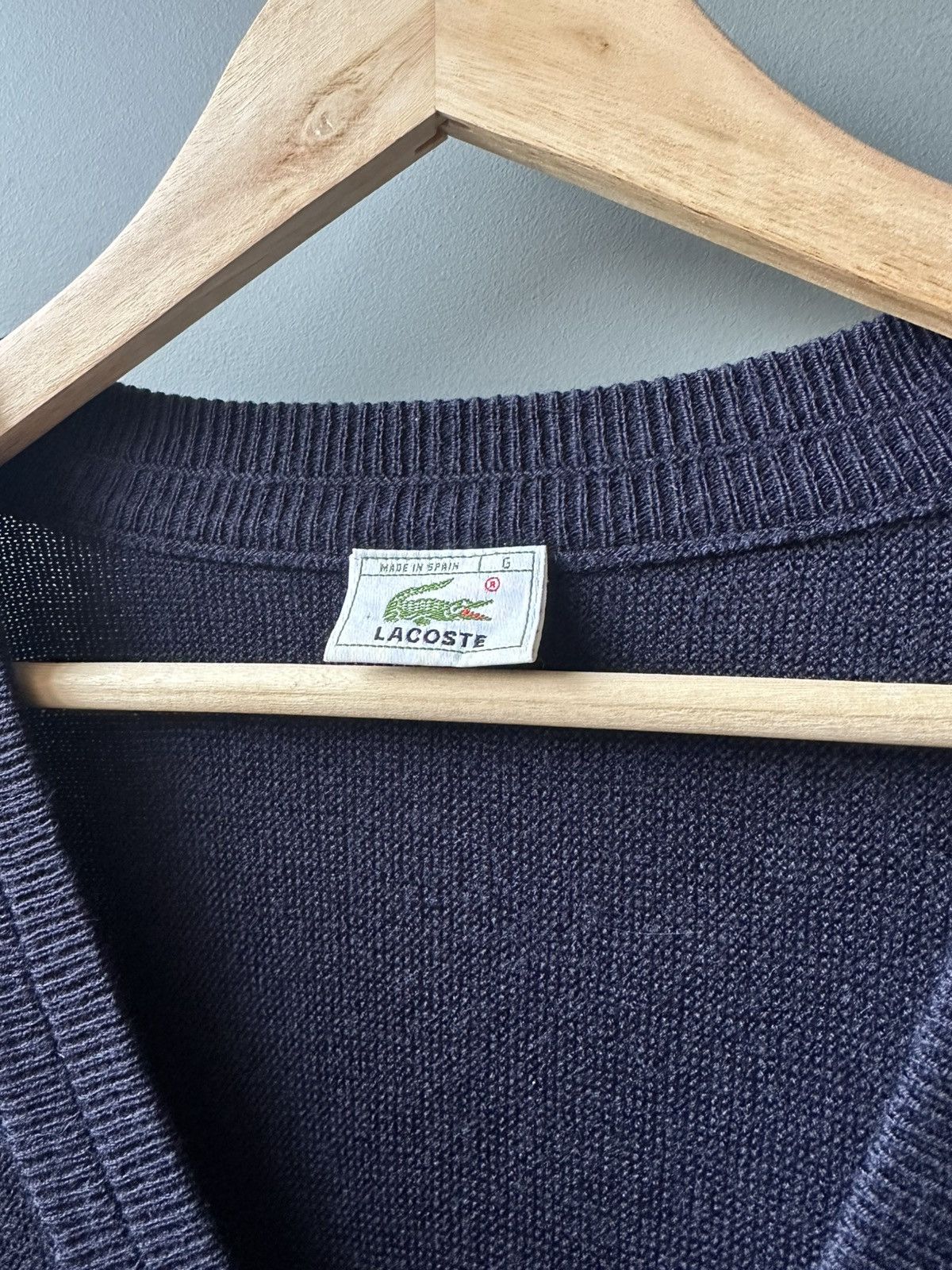 Lacoste Vintage Lacoste Acrylic Cardigan Sweater Size US XL / EU 56 / 4 - 3 Thumbnail