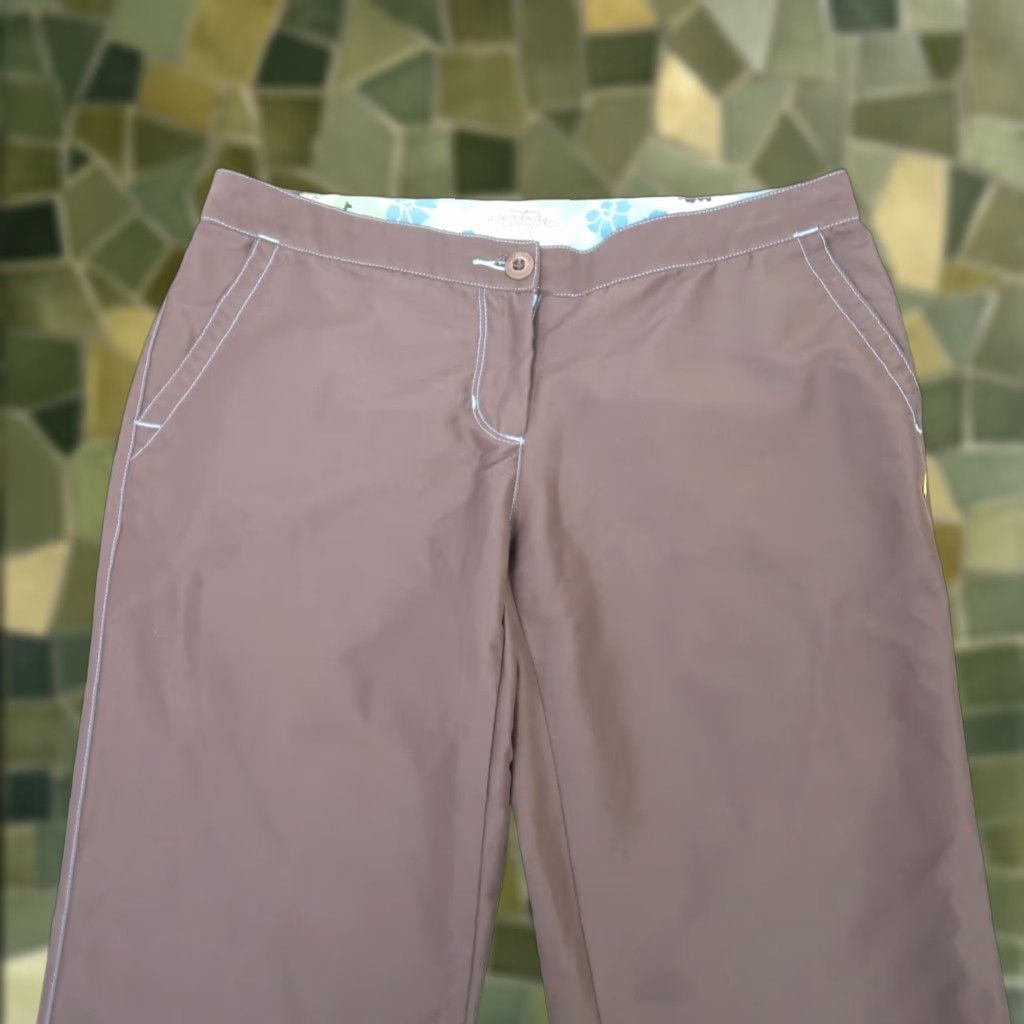 Vintage Aventura Brown Low Rise Straight Leg Capri Pants 4 Women Capris Polyester Casual 23in Inseam Womens Size 27" / US 4 / IT 40 - 1 Thumbnail