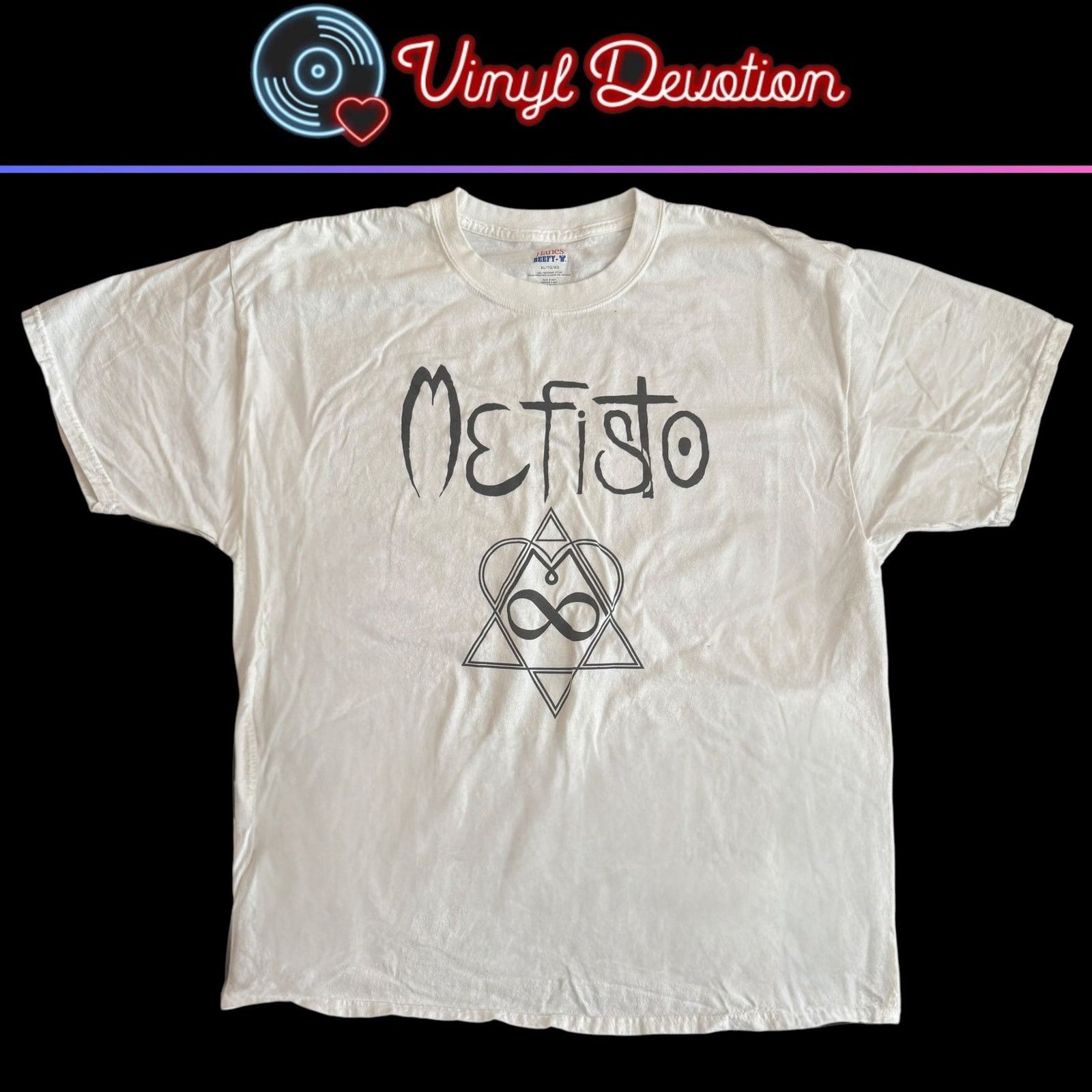 Band Tees Mefisto Band White T-Shirt Size XL Size US XL / EU 56 / 4 - 1 Thumbnail