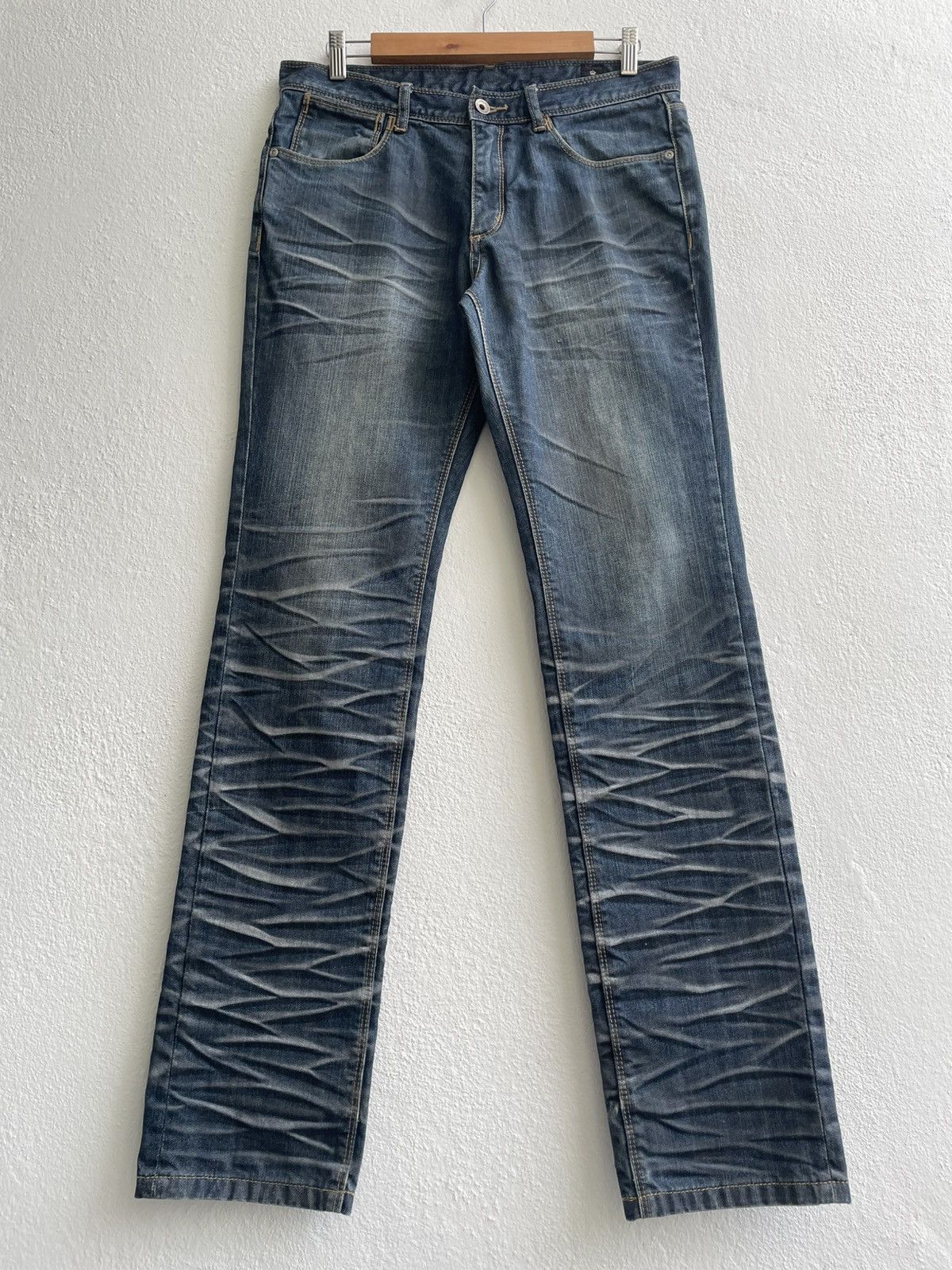 If Six Was Nine Vintage Semantic Design Japanese Clawmark Pattern Jeans Size US 32 / EU 48 - 1 Thumbnail