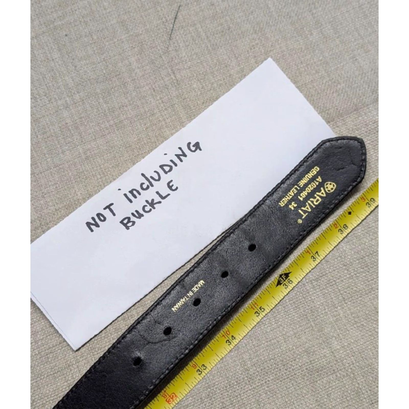 Ariat VINTAGE ARIAT belt Western Belt 34 black Leather tooled scrolling 1-3/8" 34 Mens Size 34 - 8 Thumbnail