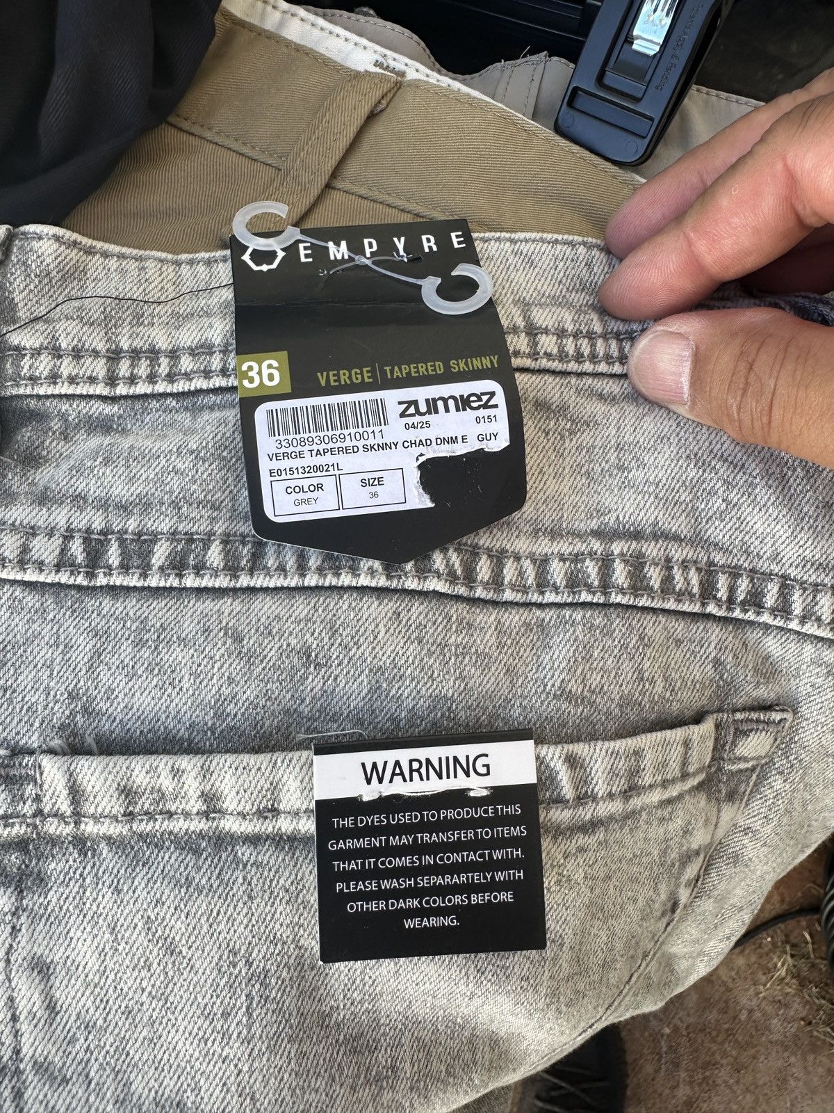 Empyre New Empyre Verge Tapered Charcoal Skinny Distressed Men's 36 Size US 36 / EU 52 - 4 Thumbnail