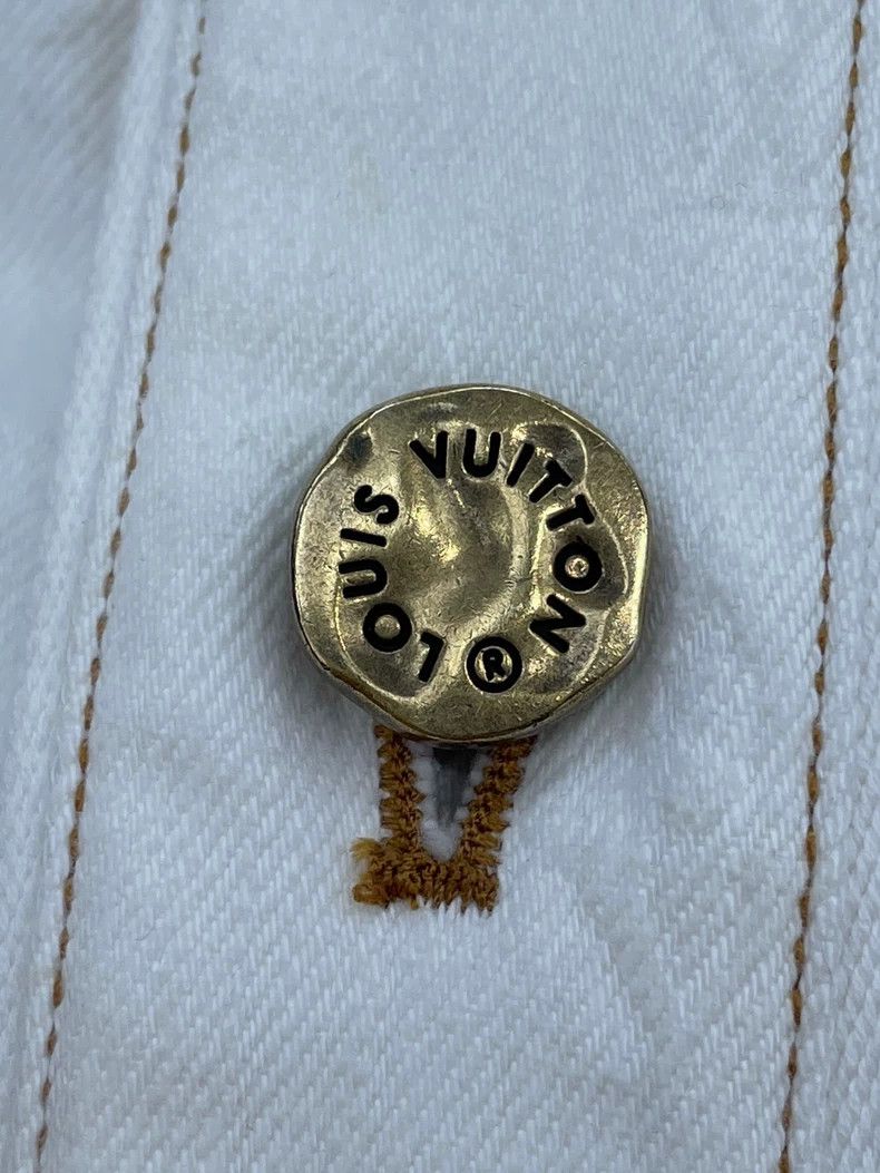 Louis Vuitton Louis Vuitton White embossed full-print denim baseball jac Size US M / EU 48-50 / 2 - 4 Thumbnail