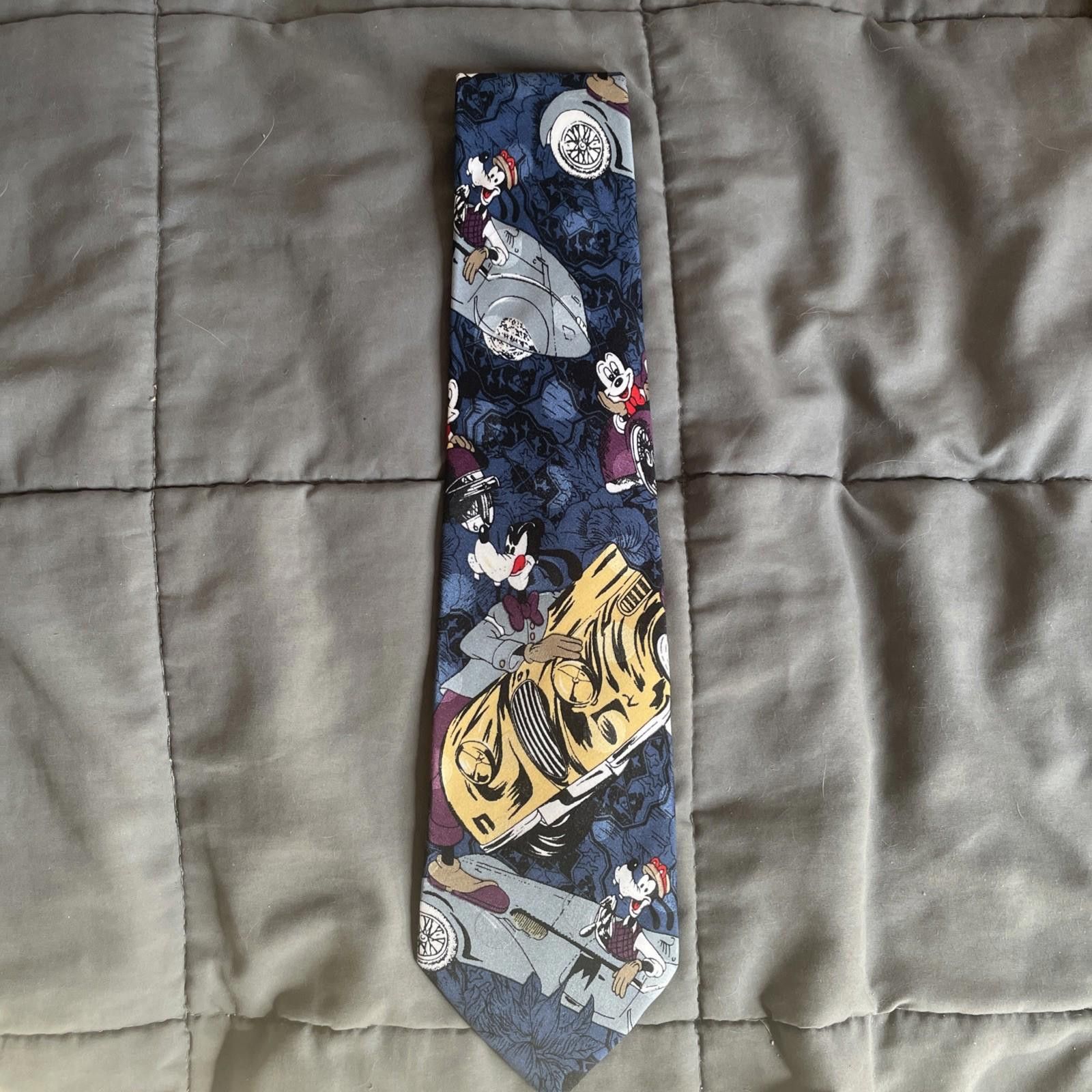 Mickey Unlimited Mickey Unlimited Mens Necktie Mickey Mouse Blue Patterned Size ONE SIZE - 1 Thumbnail