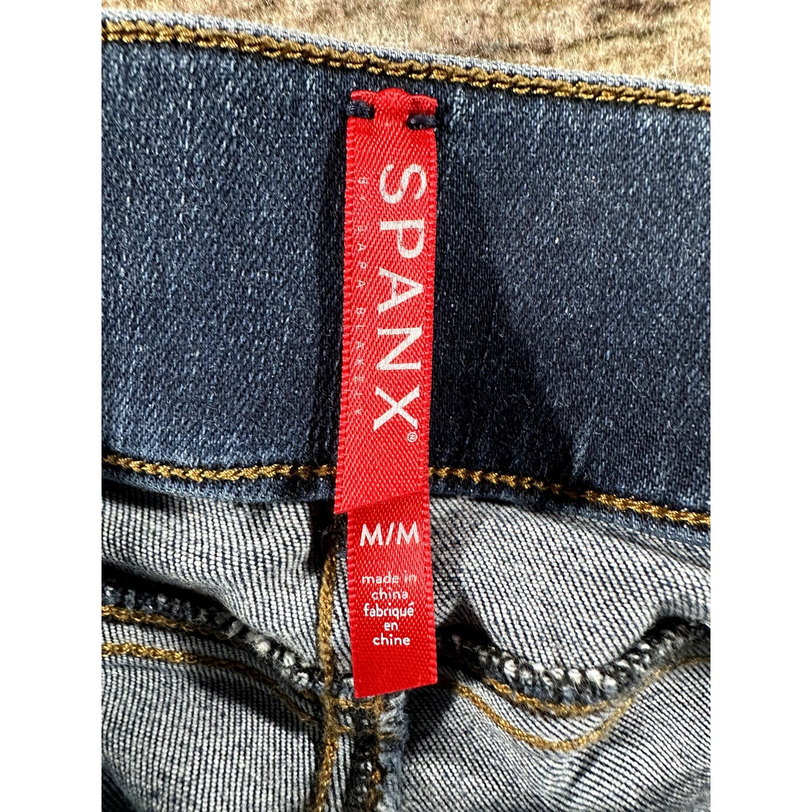 Spanx Spanx Jeans Women’s Medium Blue Skinny High Rise Dark Wash Size 32" / US 10 / IT 46 - 8 Thumbnail