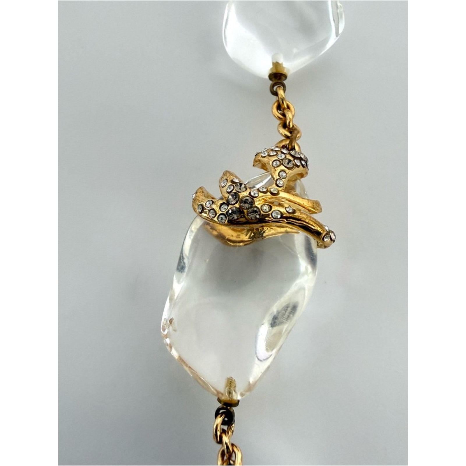 Alexis Bittar Alexis Bittar Liquid Vine necklace gold-tone metal, lucite Size ONE SIZE - 3 Thumbnail