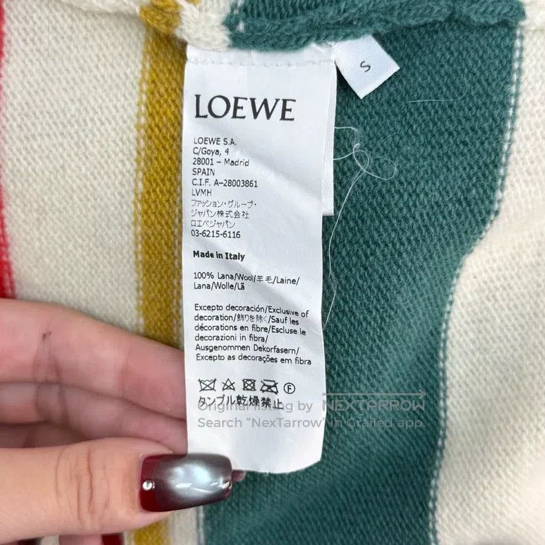 Loewe Loewe Striped and colored chest embroidery wool sweater Size S / US 4 / IT 40 - 6 Thumbnail