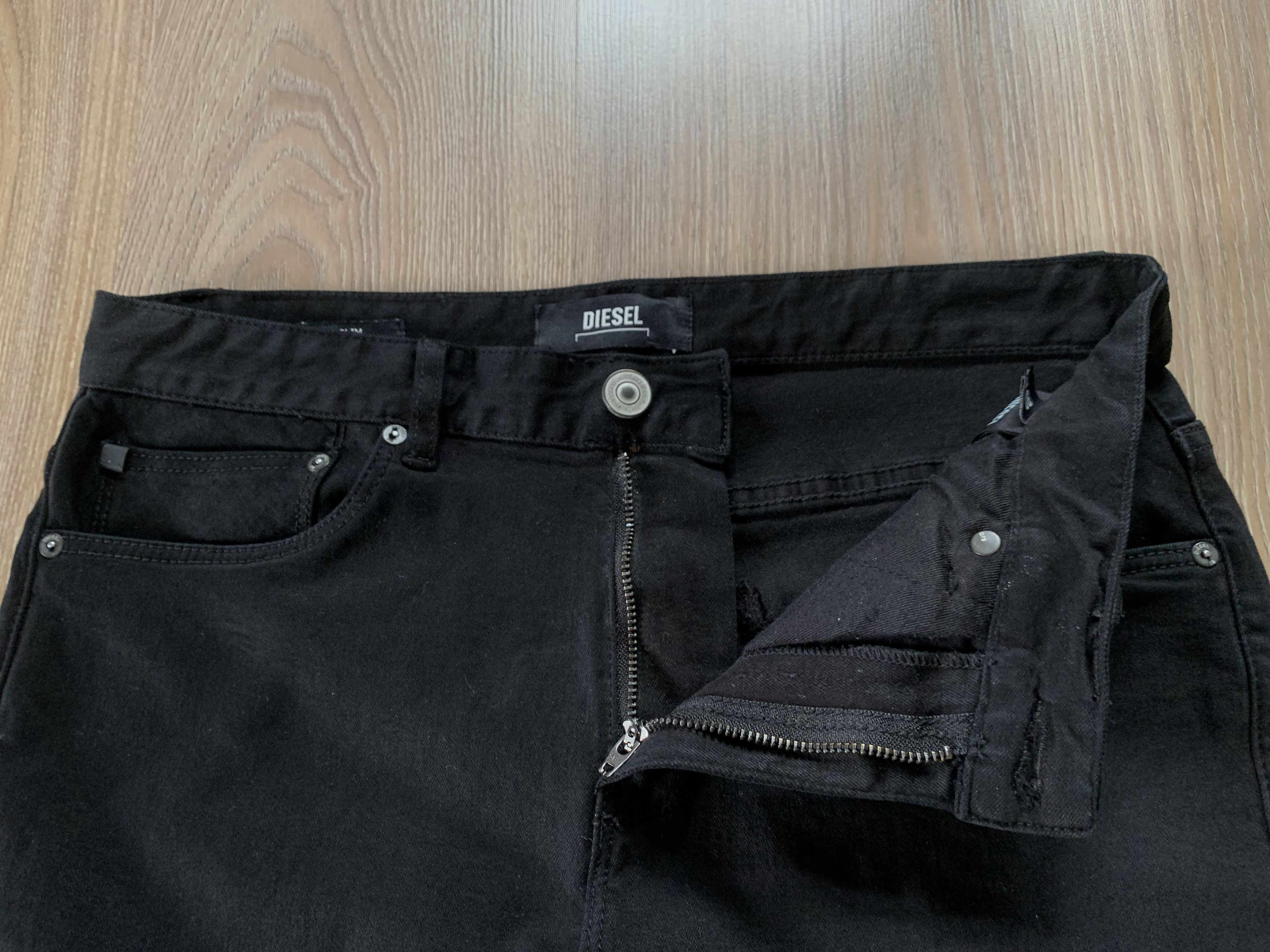 Diesel Diesel Straight Slim Black Jeans Size US 30 / EU 46 - 5 Thumbnail