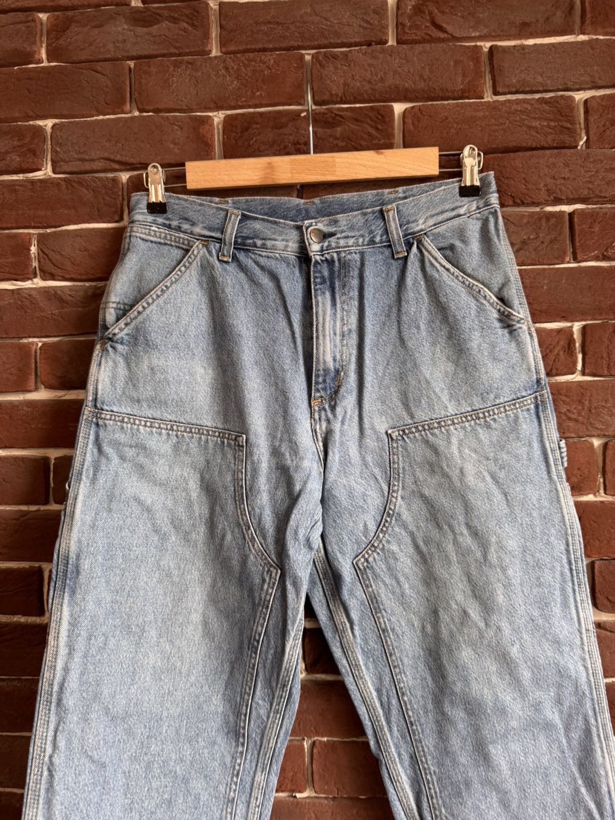Carhartt Washed Carhartt Double Knee Distressed Blue Hype Workwear Size US 30 / EU 46 - 7 Thumbnail