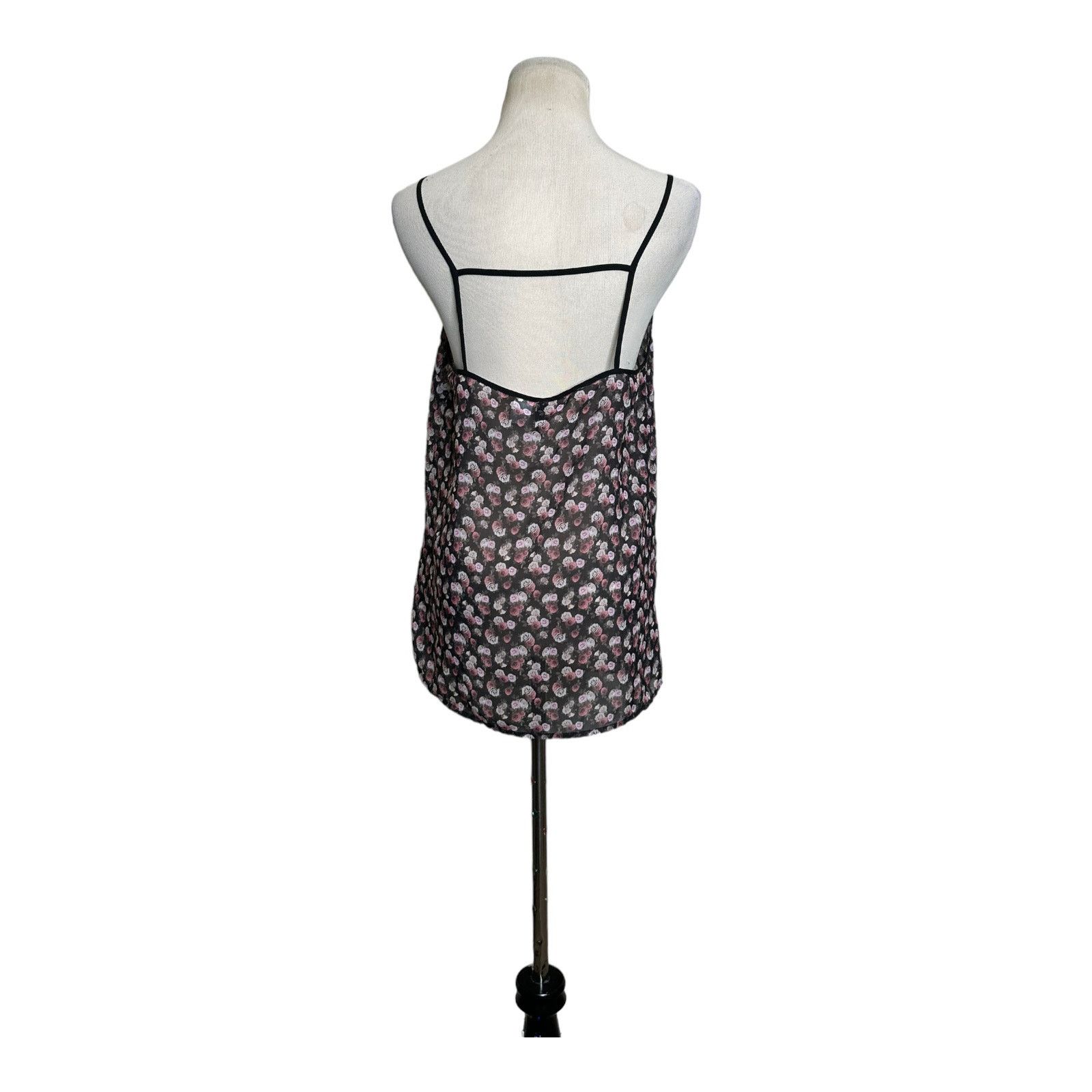Divided Divided black floral semi sheer open back casual cami size 8 Size M / US 6-8 / IT 42-44 - 8 Thumbnail