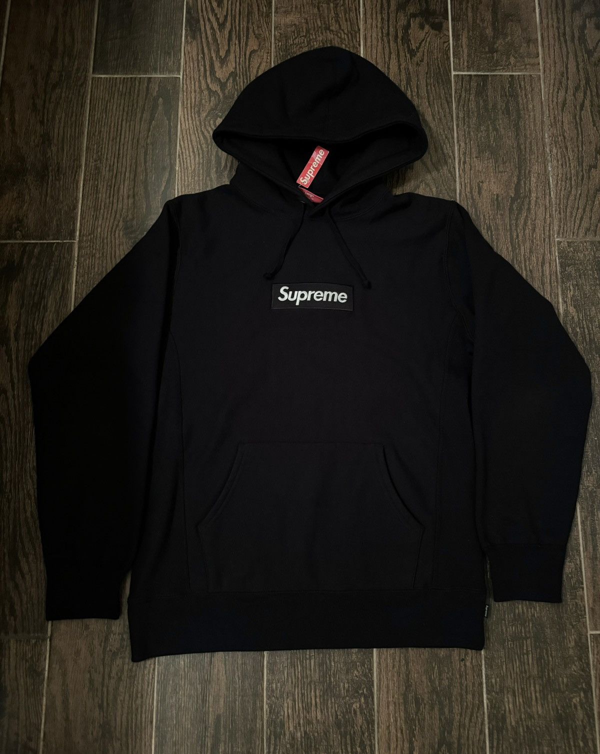 image of Supreme Fw16 Box Logo Hoodie - Black, Men's (Size Large)