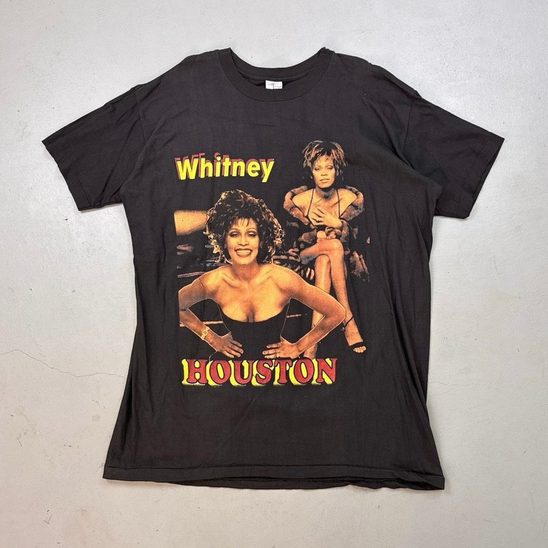 1990 Whitney Houston Rap Tee Deadstock No Rot Size XXL Rare