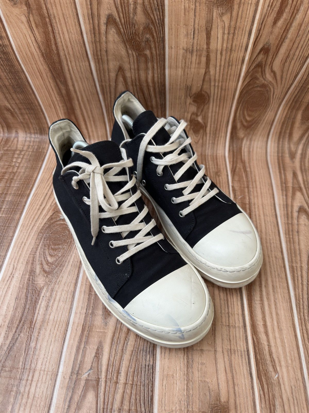 Rick Owens Rick Owens DRKSHDW Ramones (Licence Plate) Lowtops Size US 11 / EU 44 - 6 Thumbnail