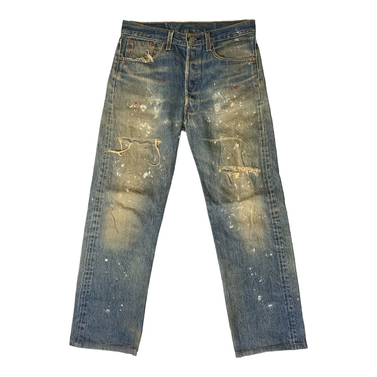 Levi's Vintage Clothing Rare Design Vintage Levi’s 501xx Distressed Denim Size US 32 / EU 48 - 1 Thumbnail