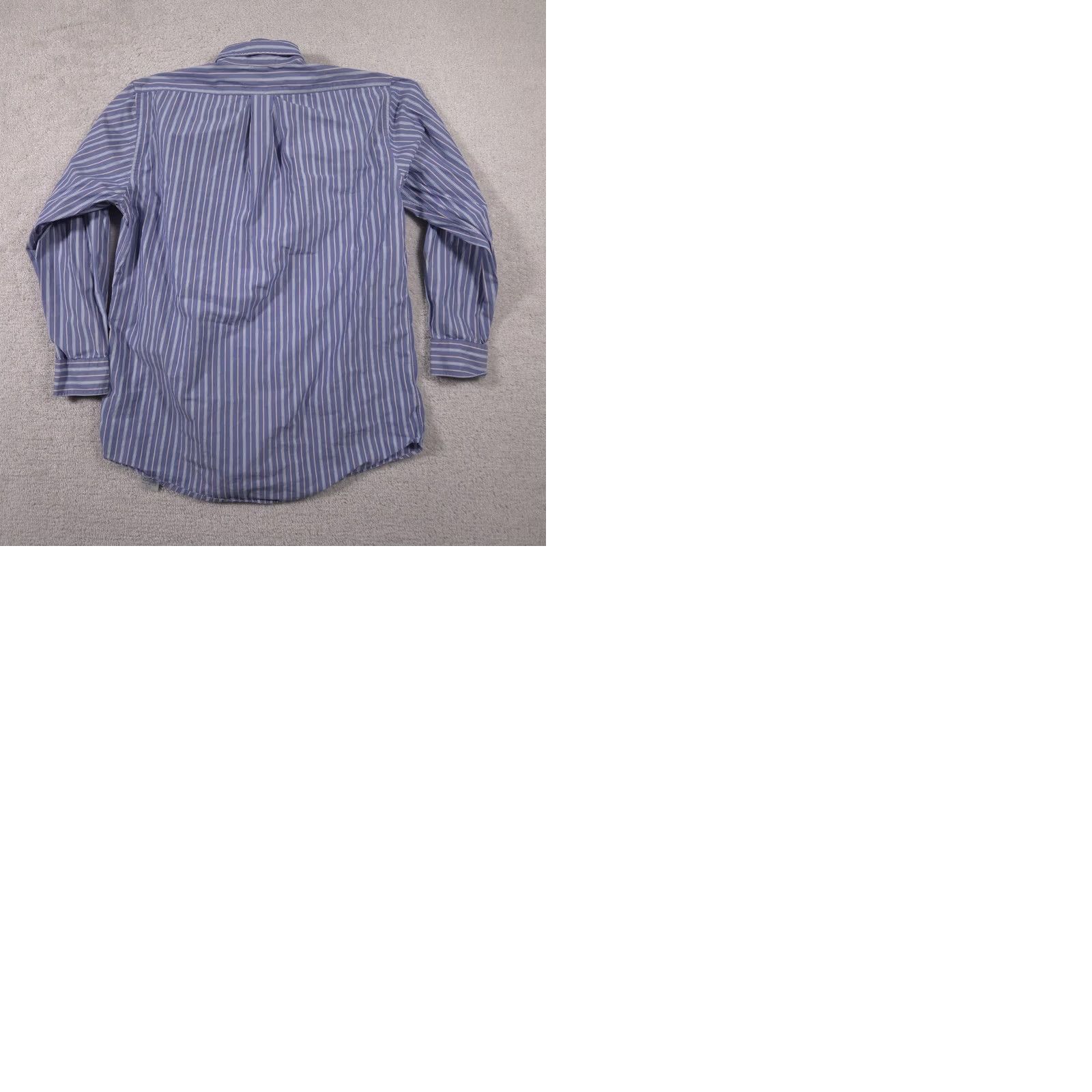 Lands' End VINTAGE Lands' End Shirt Mens 16-33 Blue Stripe Button-Down Cotton Long Sleeve Dress Shirt Mens Regular 16-33 Blue Stripe Dress Shirt Women? No. Size 42R - 9 Thumbnail