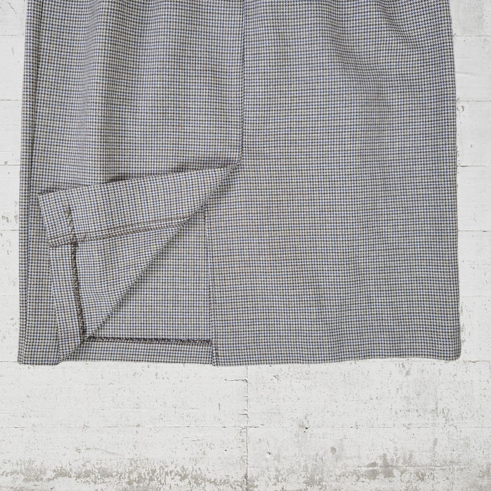 Vintage Houndstooth Brown Straight Midi Skirt Belted Size 10 Size 32" / US 10 / IT 46 - 7 Thumbnail