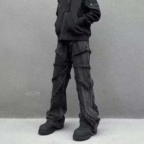 Japanese Brand × Jean Vintage Raw Edge Heavy Rare Jeans Size US 32 / EU 48 - 4 Thumbnail