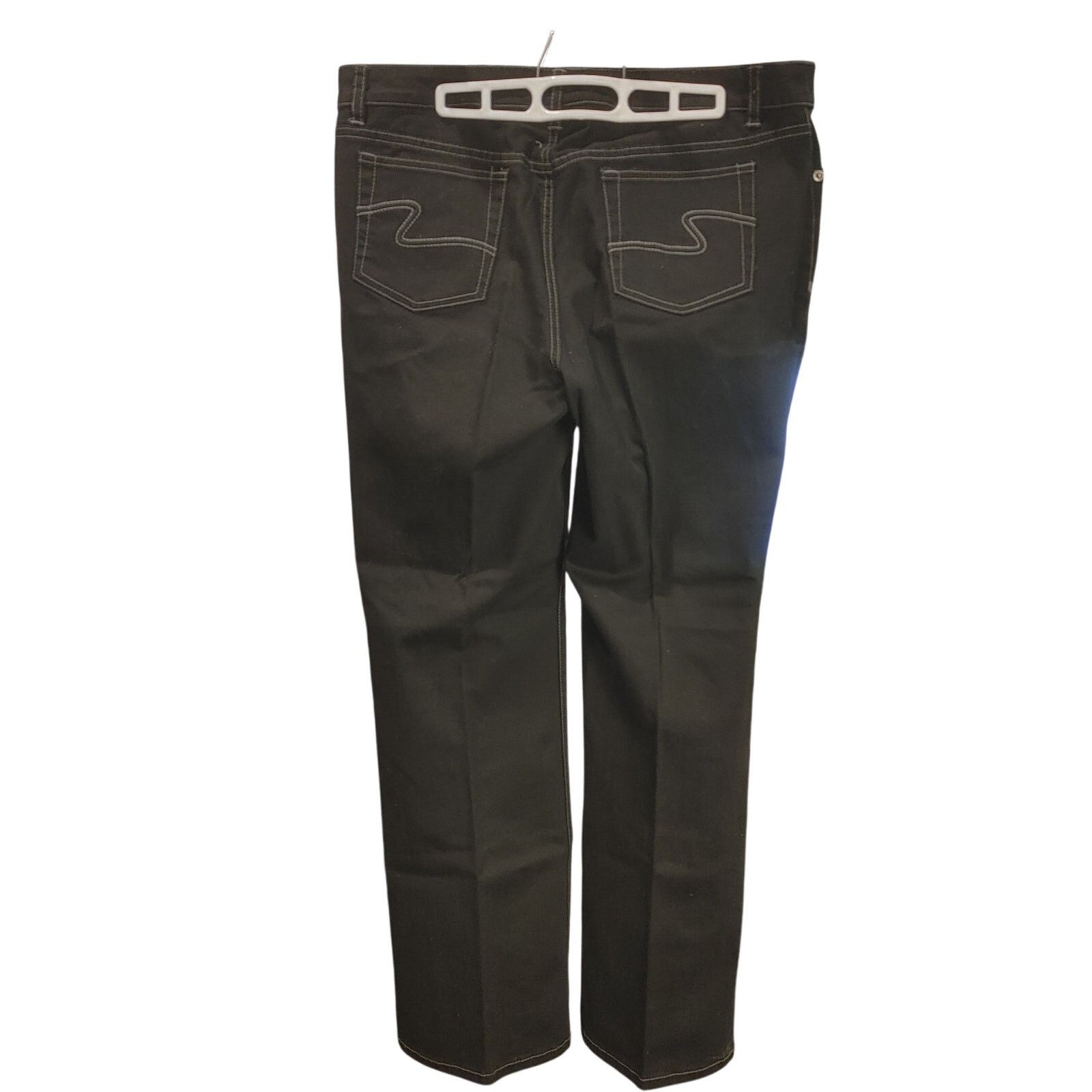 Other Liz & Co. Women's 14 Stretch Black Denim Bootcut Jeans Size 36" / US 14 / IT 50 - 2 Thumbnail