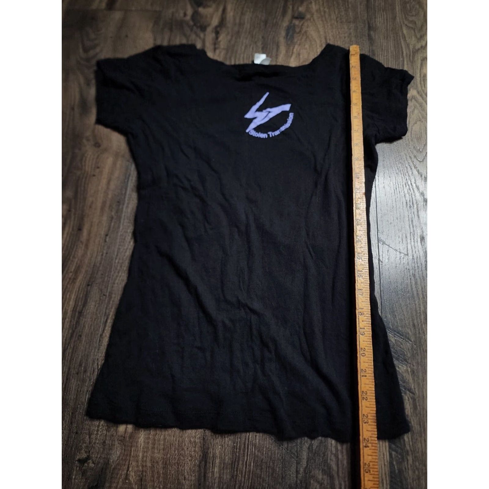 Next Level Next Level Officially Licensed Stolen Transmission Record Label T-Shirt Casual Slim Fit Juniors Large Black Music Love Womens Size L / US 10 / IT 46 - 2 Thumbnail