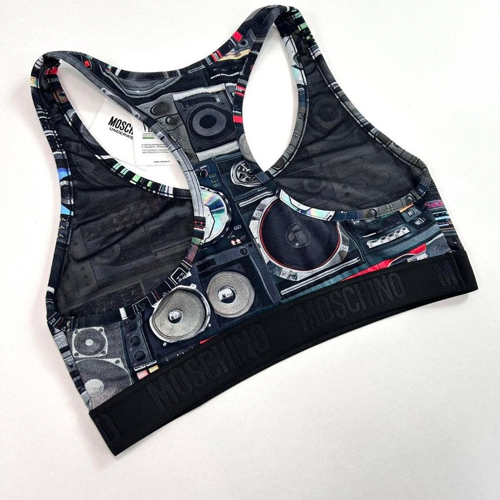 Moschino NWT Moschino electronics print racerback sports bra Size ONE SIZE - 2 Thumbnail