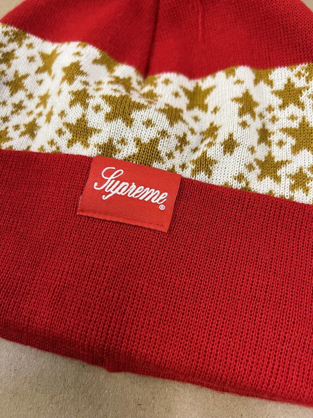 Supreme FW03 Supreme Nike SB Dunk Stars Beanie Hat Red 2003 Size ONE SIZE - 2 Thumbnail