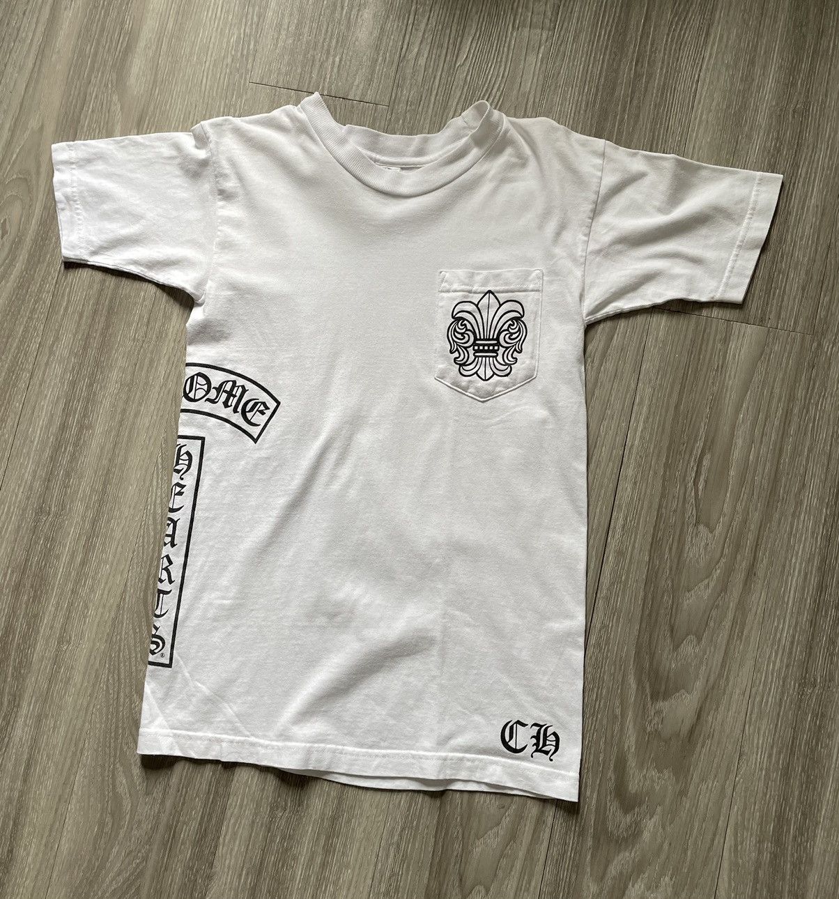 image of Chrome Hearts Fleur De Lis T-Shirt in White, Men's (Size Small)