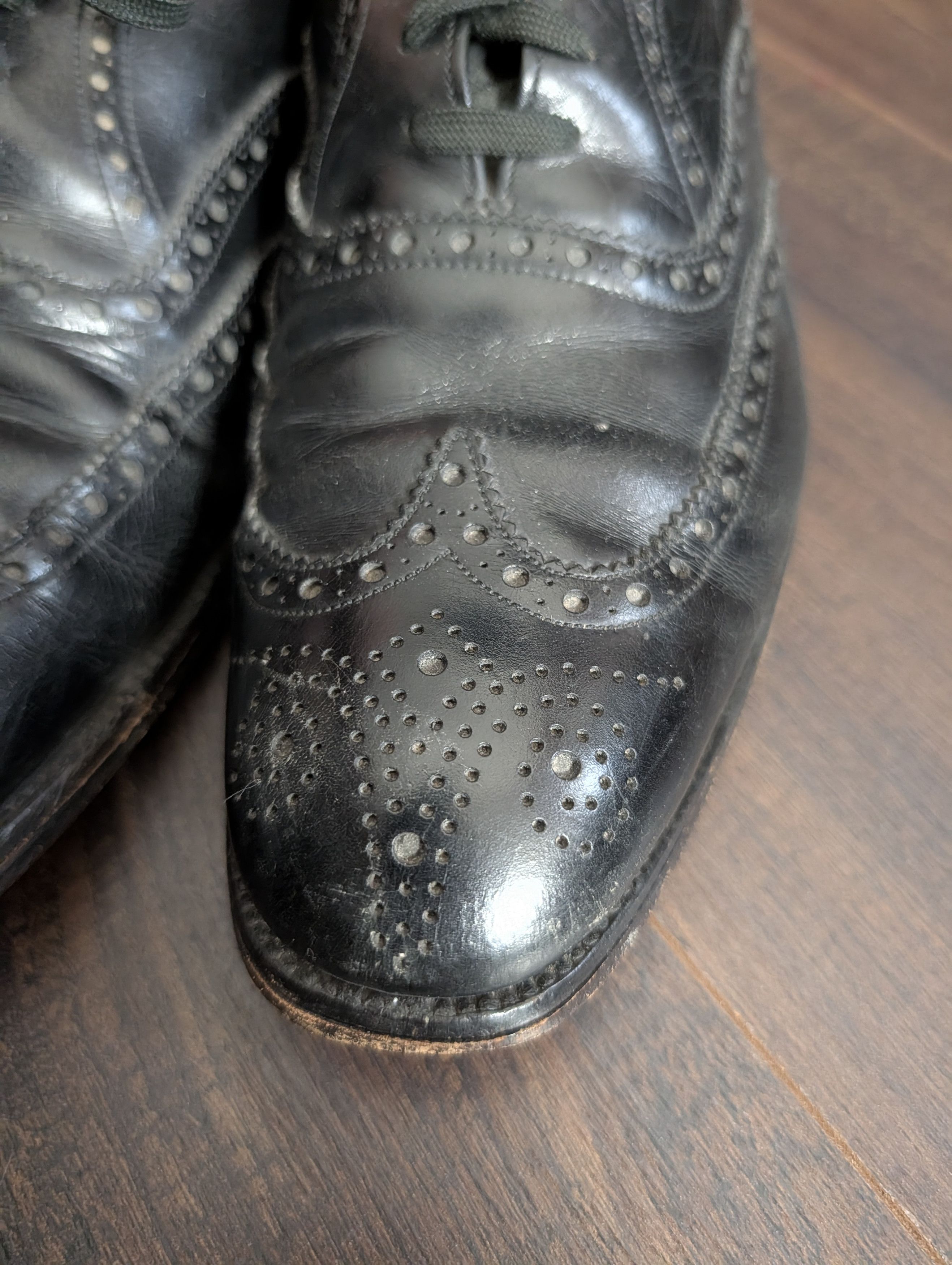 Brooks Brothers BROOKS ENGLISH Black leather Oxford wingtip brogues Size US 9.5 / EU 42-43 - 5 Thumbnail