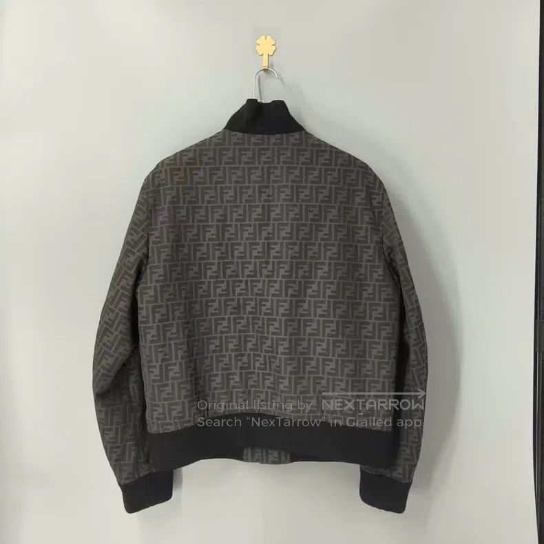 Fendi Fendi Black All-Over Printed Single-Breasted Jacket Size US L / EU 52-54 / 3 - 2 Thumbnail