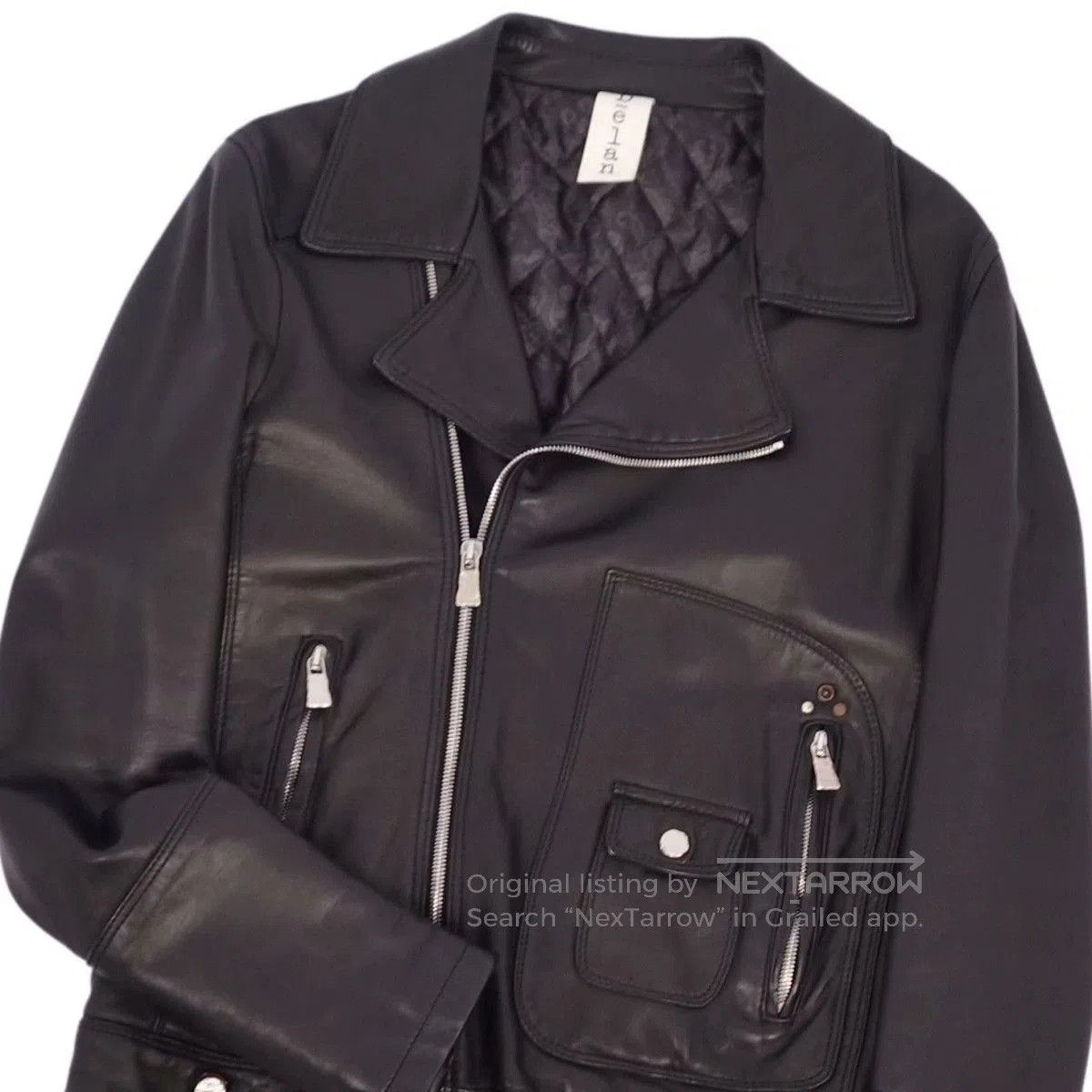 Other Delan Lamb Leather Biker Jacket Italy. Size US M / EU 48-50 / 2 - 3 Thumbnail