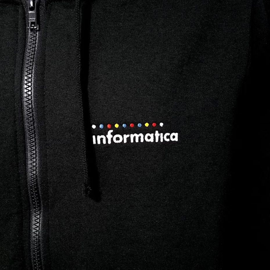 Vintage Informatica Mens Hoodie Sweatshirt Full Zip Data Management Software Size Medium Black District Size US M / EU 48-50 / 2 - 3 Thumbnail