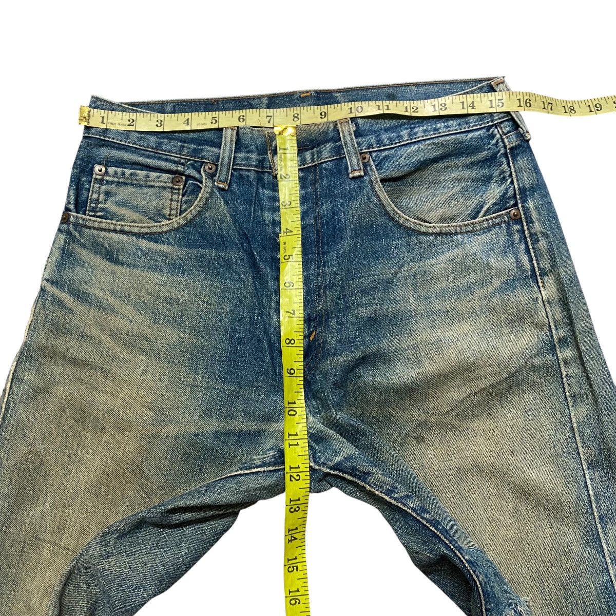 Levi's Vintage Levis 502 Thrashed Denim Selvedge Japan Size US 32 / EU 48 - 22 Thumbnail