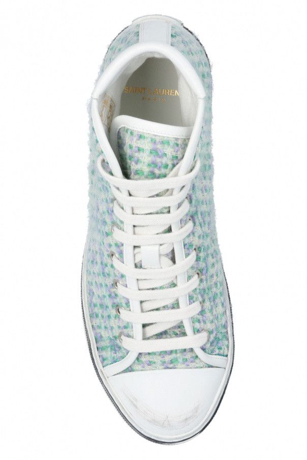 Saint Laurent Paris o1s1wg111024 Bedford Sneakers Tweed Leather in White/Blue Size US 5.5 / IT 35.5 - 6 Thumbnail