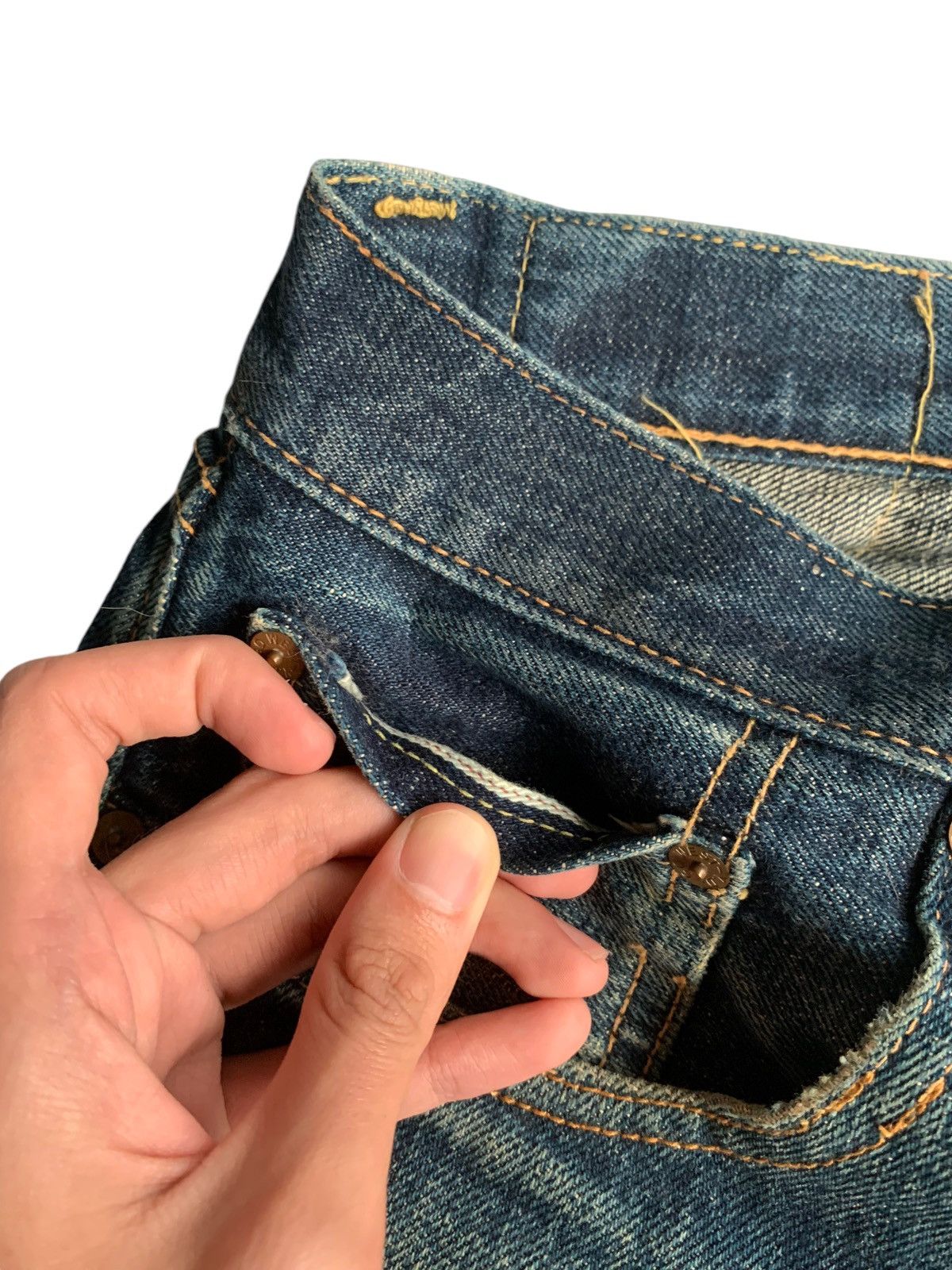 Kapital Vintage Go West Button fly Japan Selvedge distressed denim Size US 30 / EU 46 - 14 Thumbnail