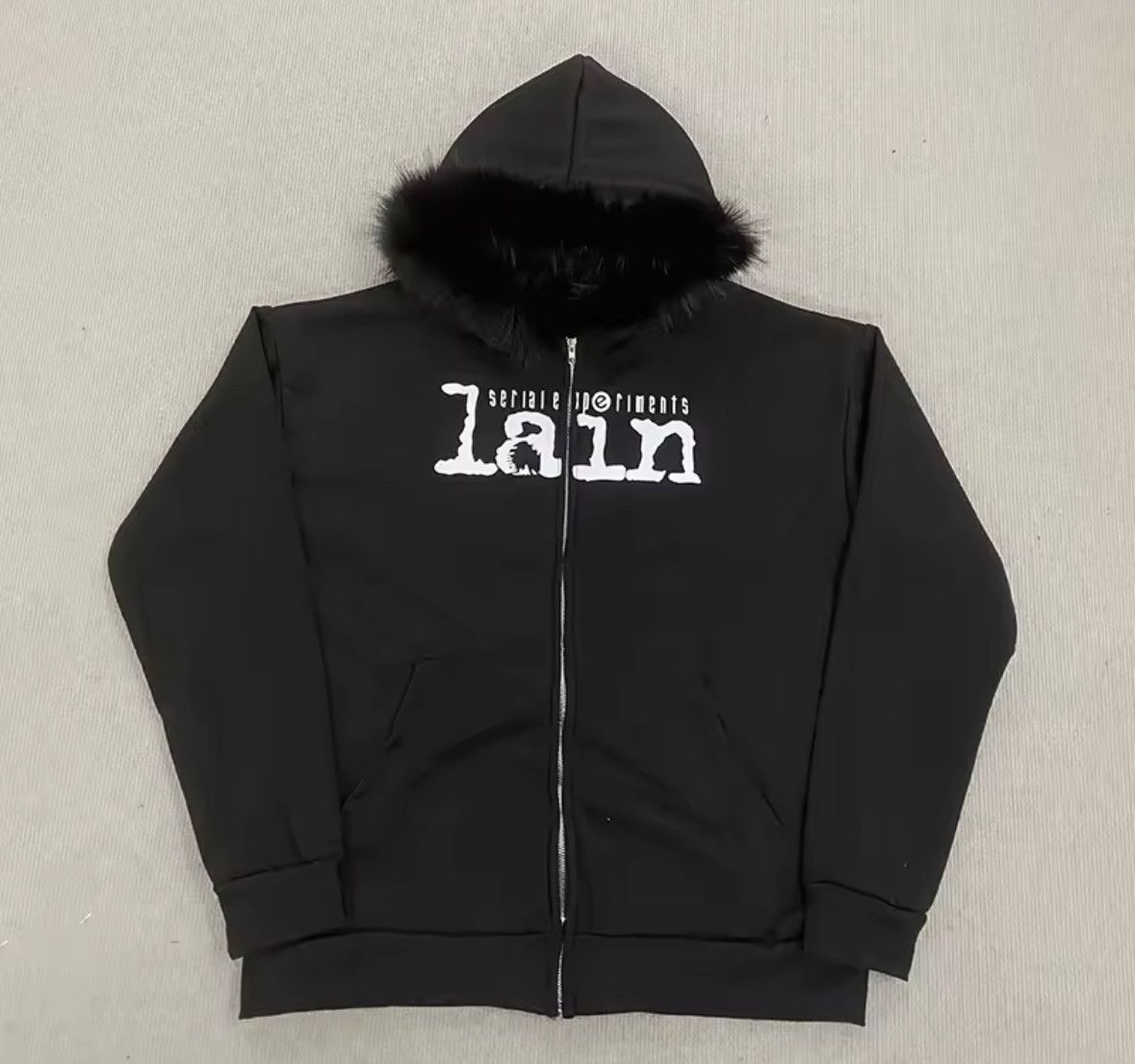 Other Dark Retro Ins Style Anime Lain Fur Hat Hoodies Size US M / EU 48-50 / 2 - 3 Thumbnail